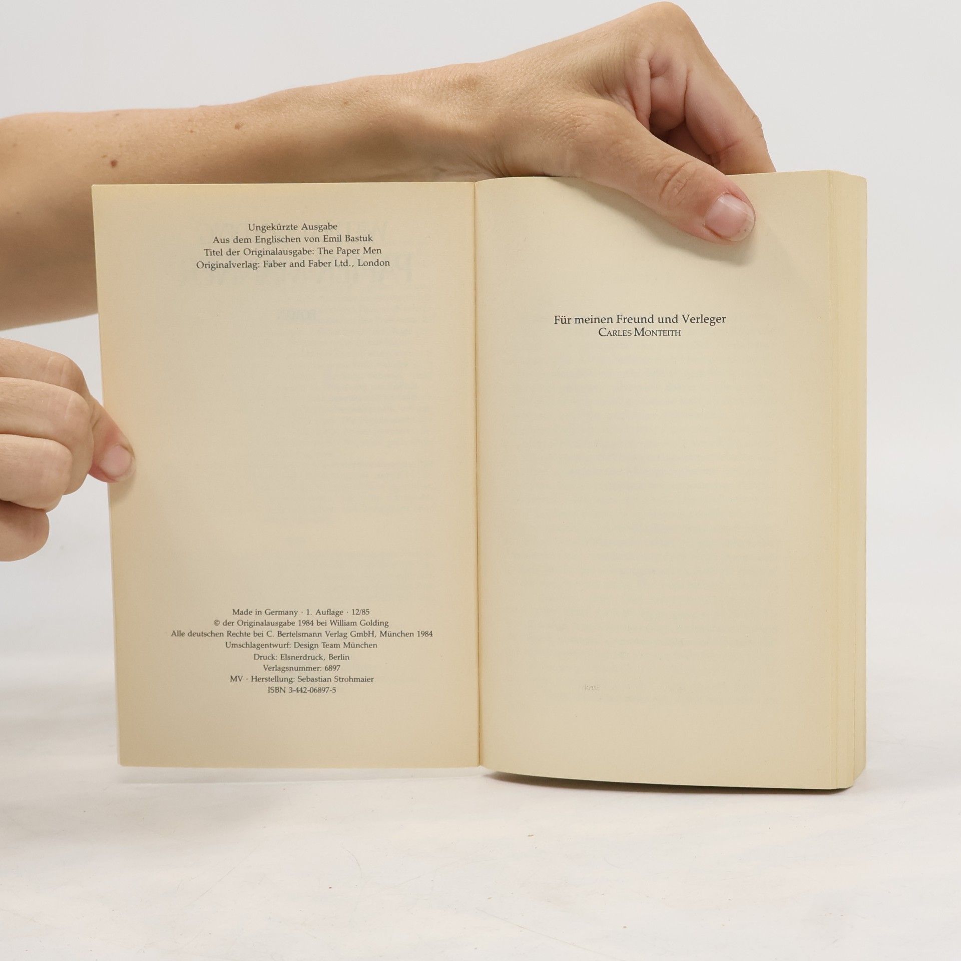 William Golding Papier Männer