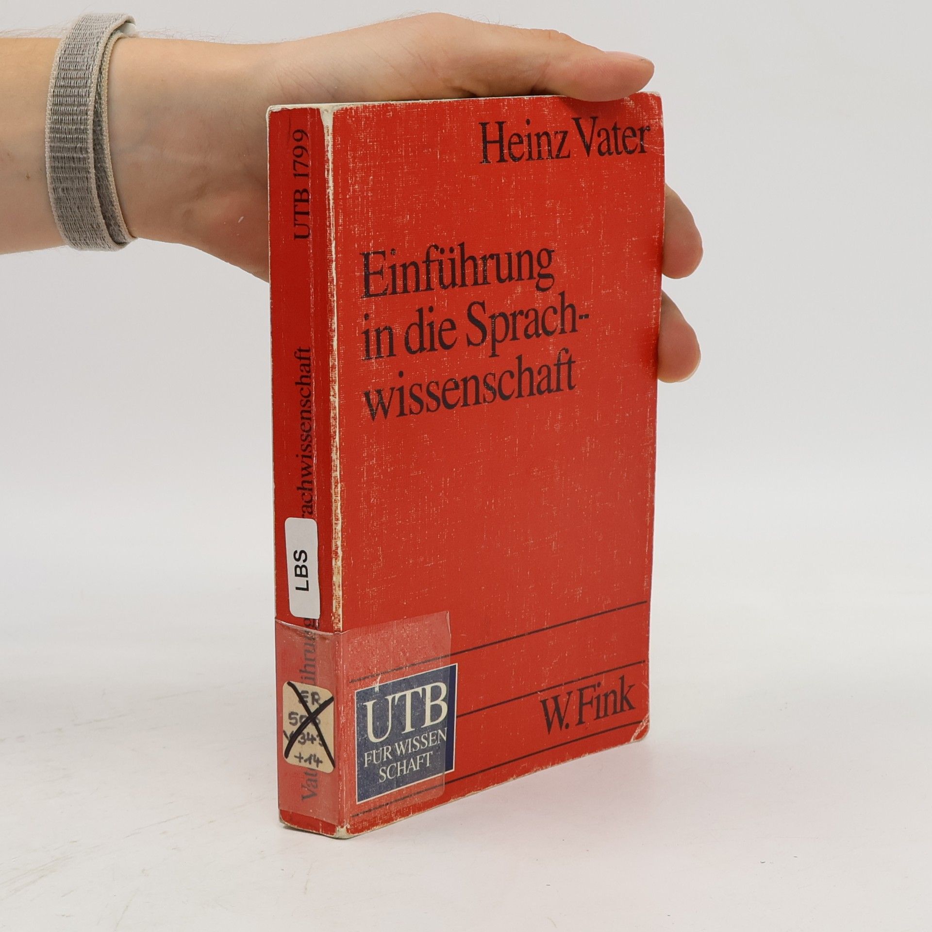 Heinz Vater Einführung in die Sprachwissenschaft