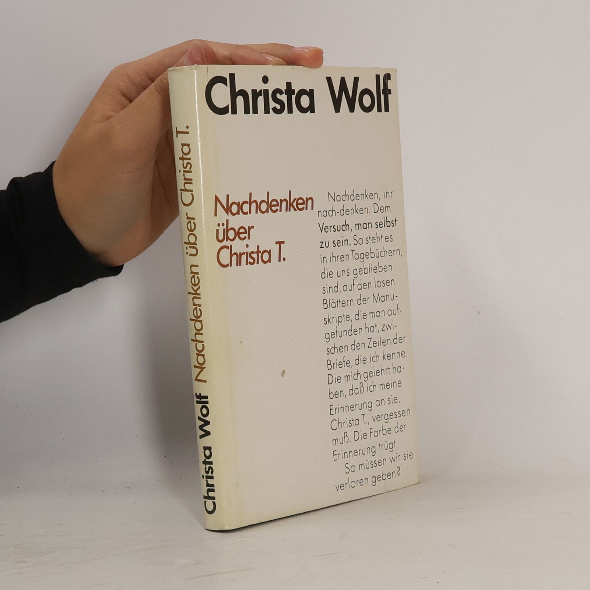 Christa Wolf Nachdenken über Christa T.