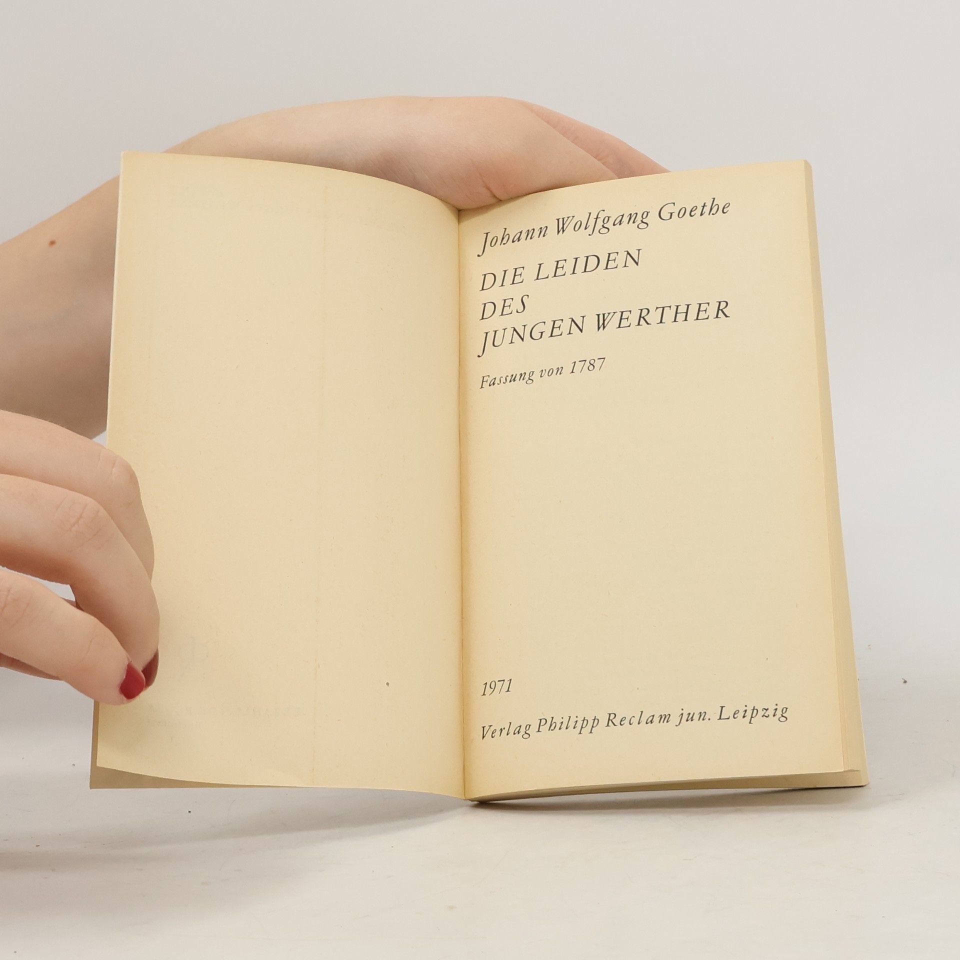 Johann Wolfgang von Goethe Die Leiden des jungen Werther