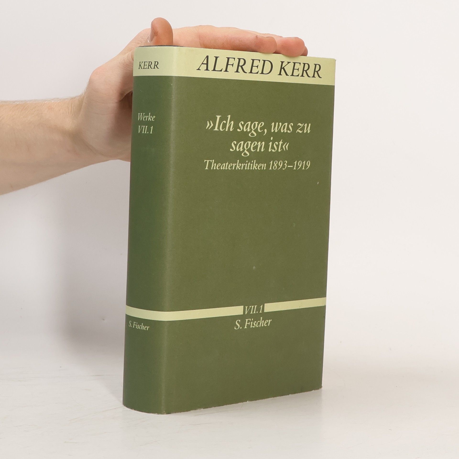 Alfred Kerr Werke - VII.1: Ich sage, was zu sagen ist