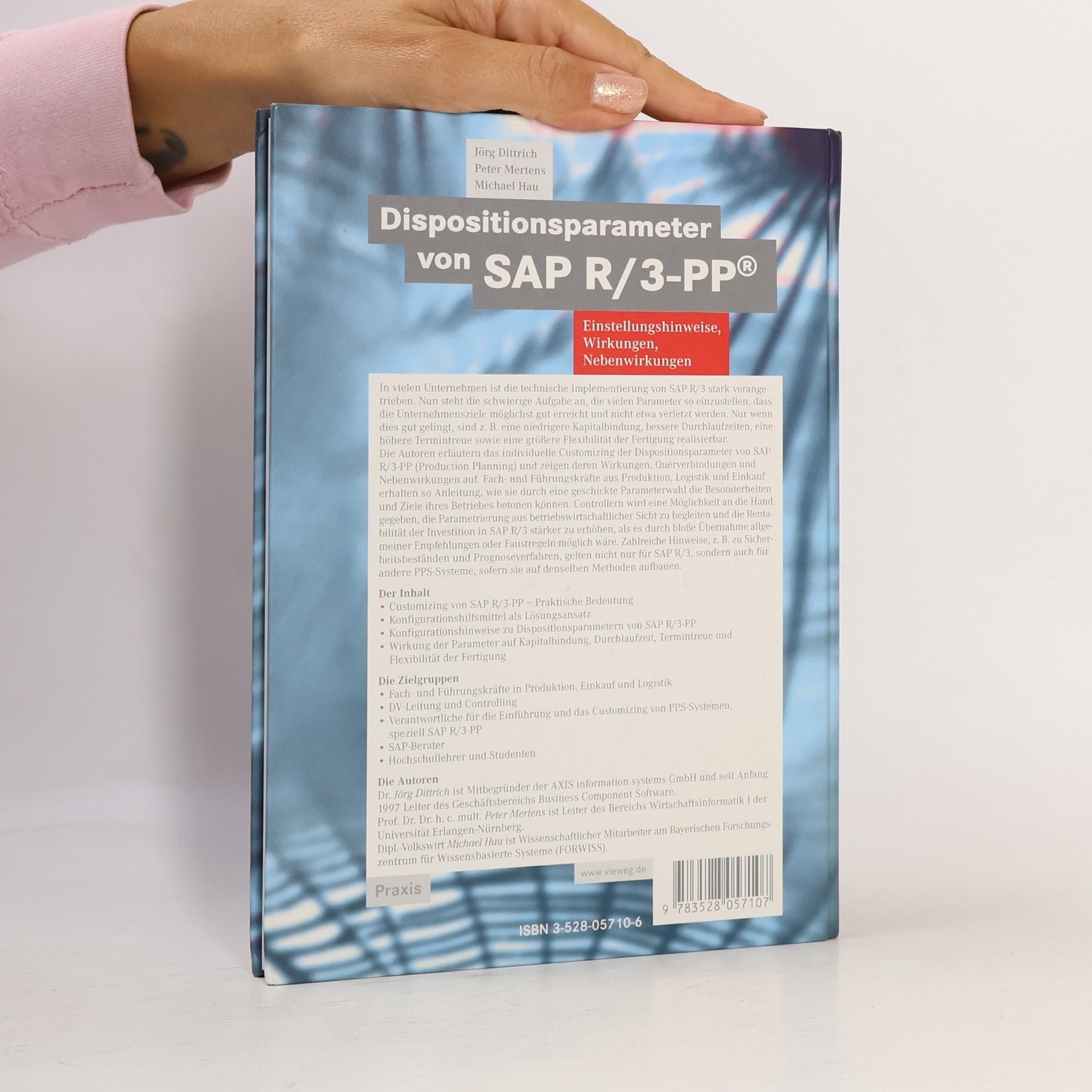 Jörg Dittrich XBusiness Computing: Dispositionsparameter von SAP R 3 PP