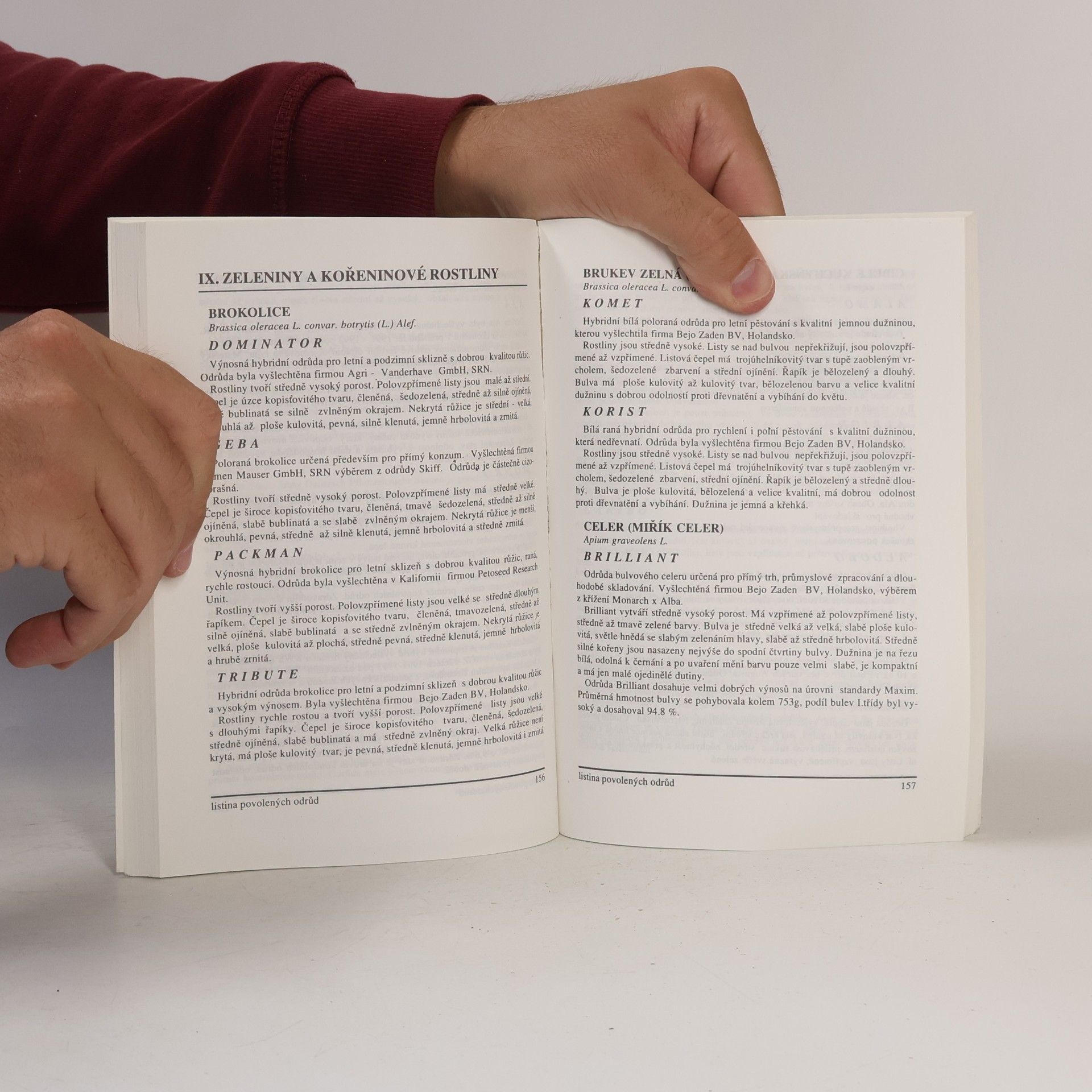 Various authors Listina povolených odrůd polních plodin, zelenin, kořeninových a technických plodin, léčivých rostlin, ovoce a révy vinné