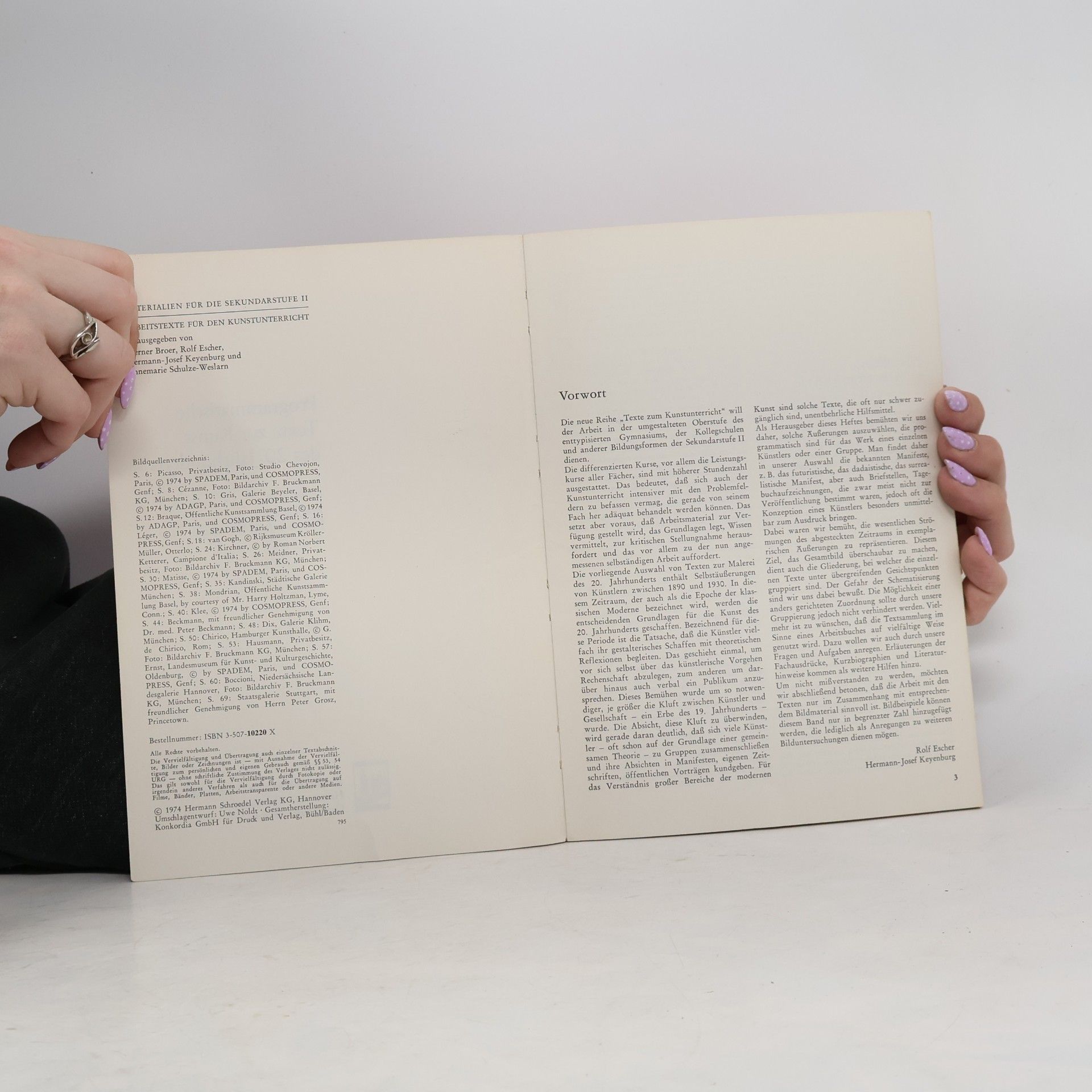 Rolf Escher Programmatische Texte zur Kunst des 20. [zwanzigsten] Jahrhunderts