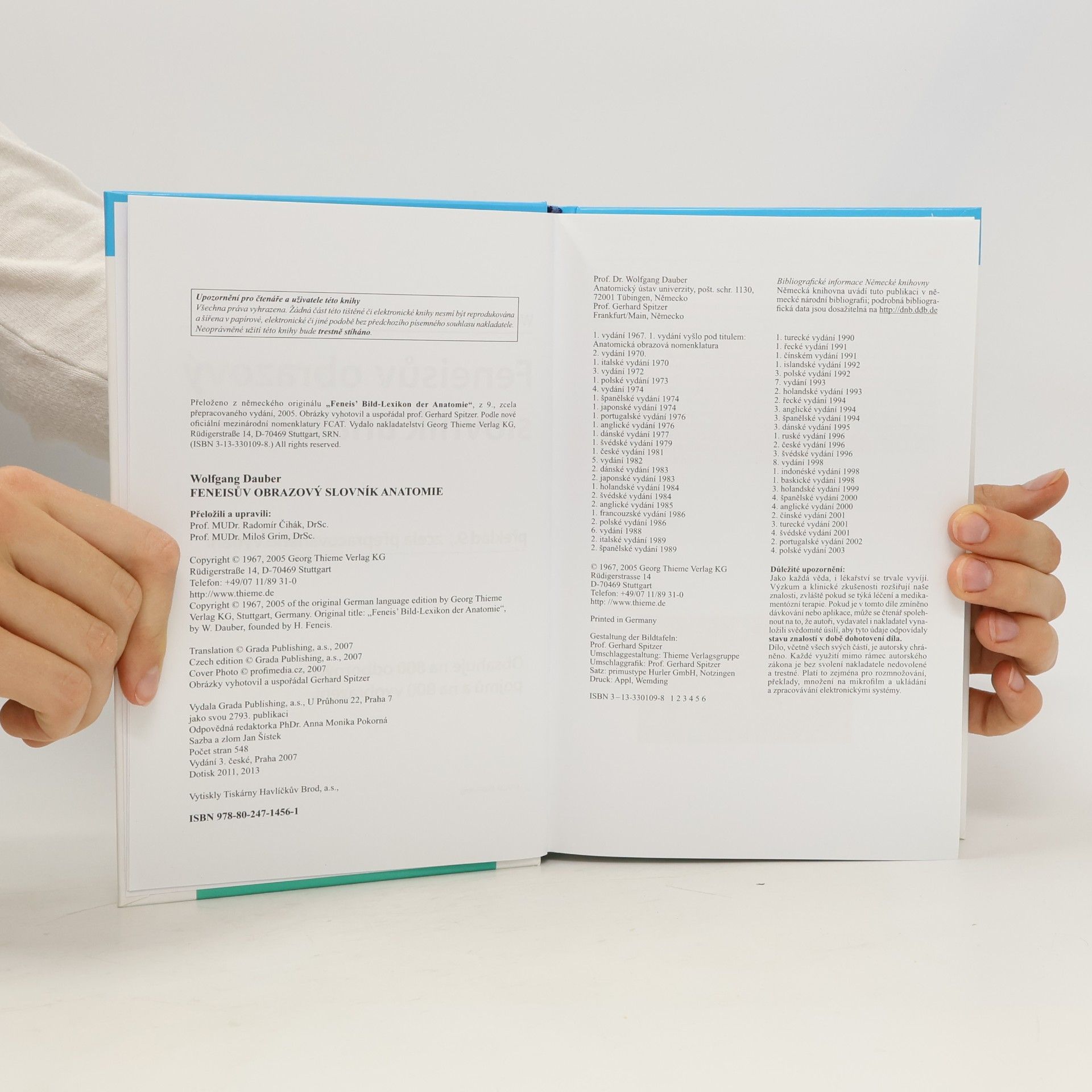 Wolfgang Dauber Feneisův obrazový slovník anatomie