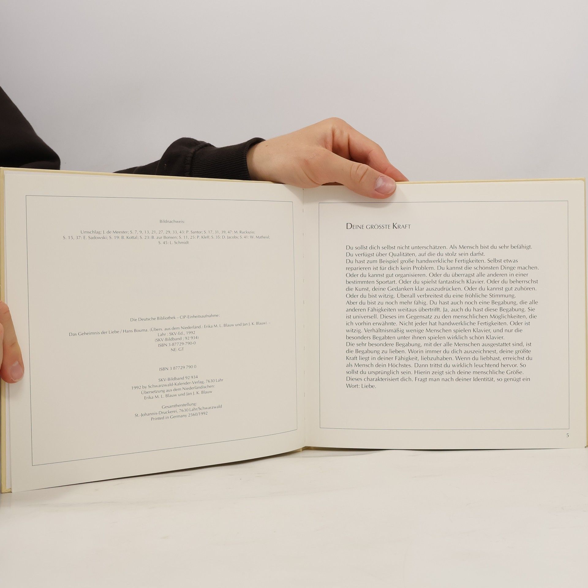 Hans Bouma Das Geheimnis der Liebe (Bild-Text-Bände)