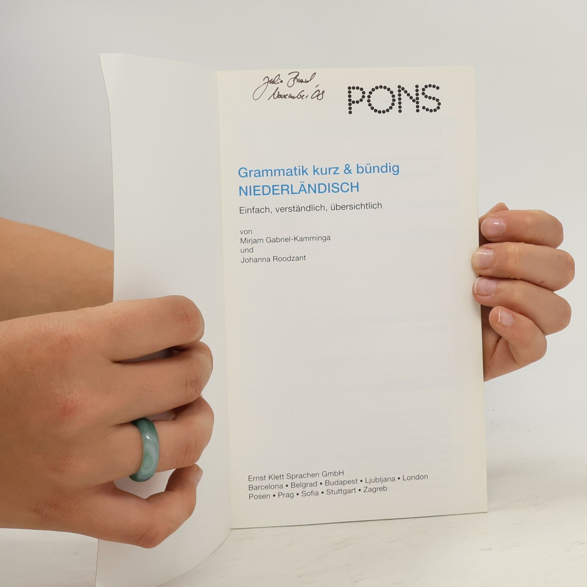 Mirjam Gabriel Kamminga PONS Grammatik Niederländisch kurz und bündig