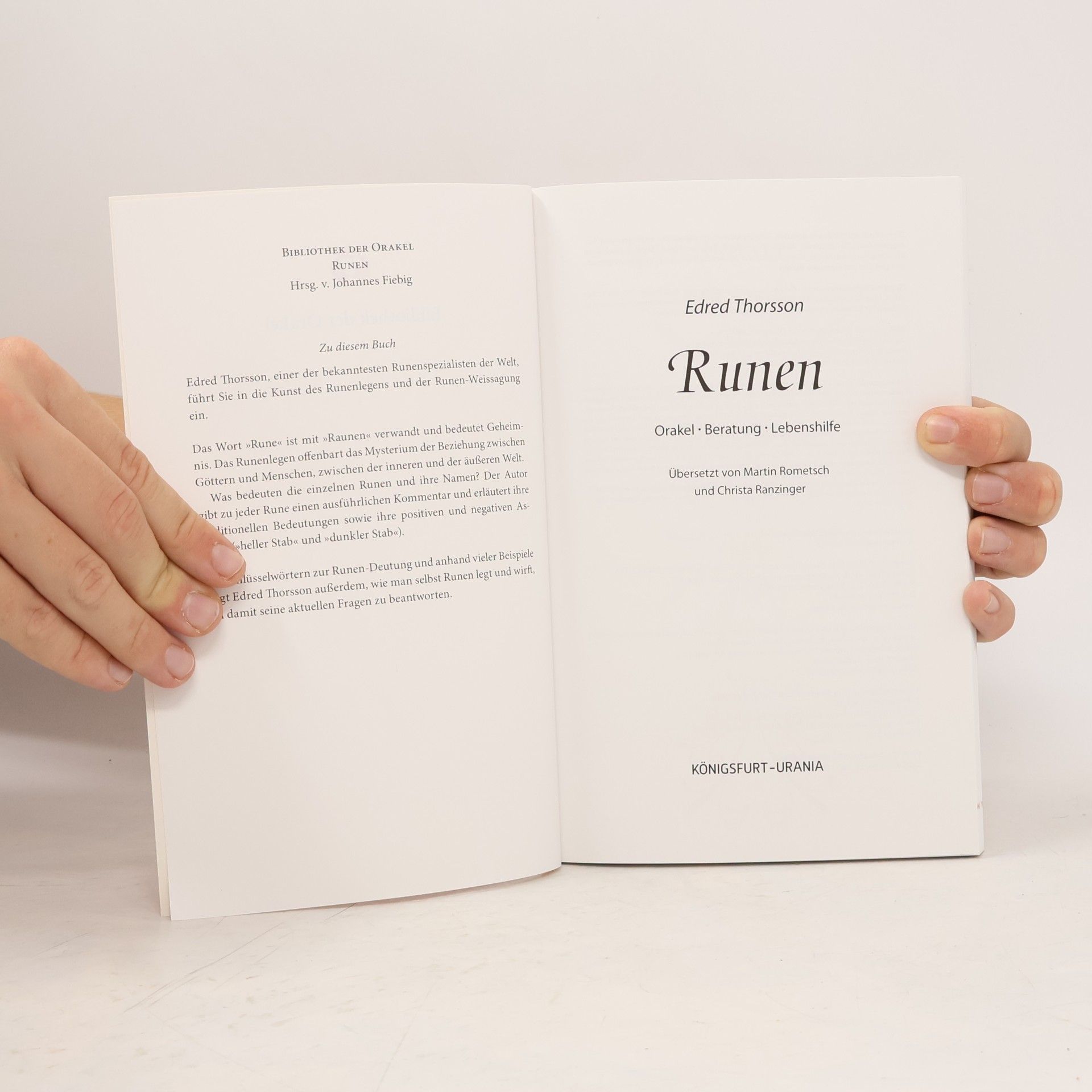 Edred Thorsson Bibliothek der Orakel: Runen