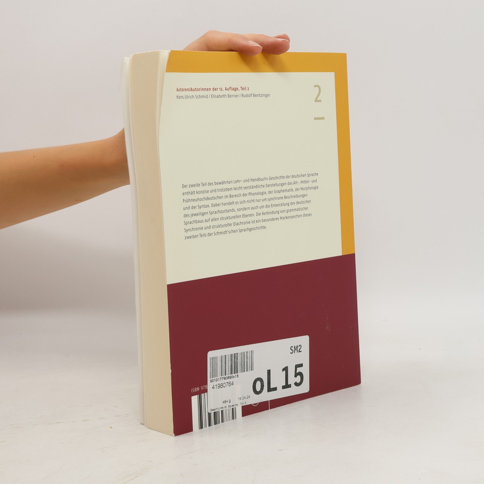 Elisabeth Berner Geschichte der deutschen Sprache Teil 2: Althochdeutsch, Mittelhochdeutsch und Frühneuhochdeutsch