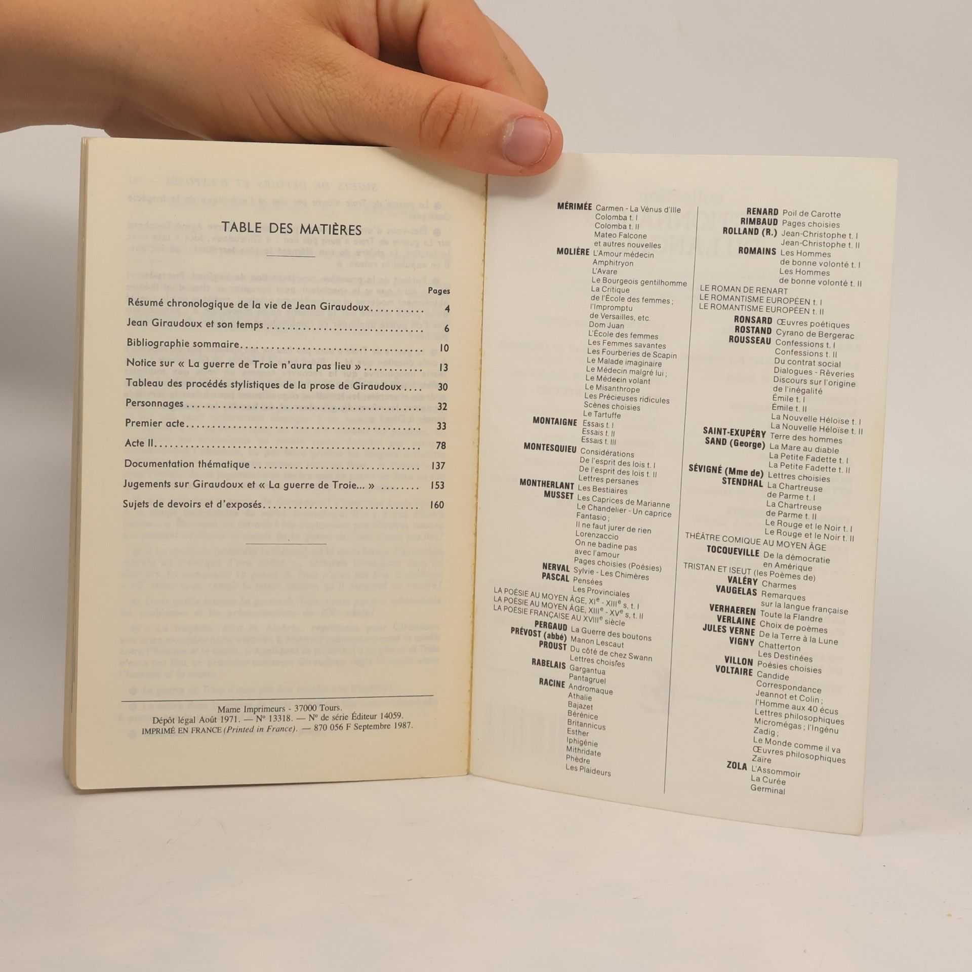 Jean Giraudoux Classiques Larousse: La Guerre de Troie n'aura pas lieu