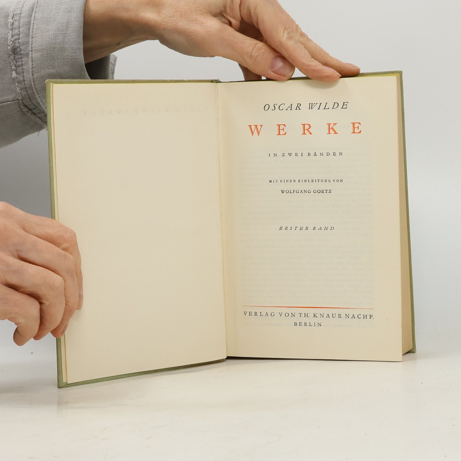 Oscar Wilde Werke in Zwei Bänden