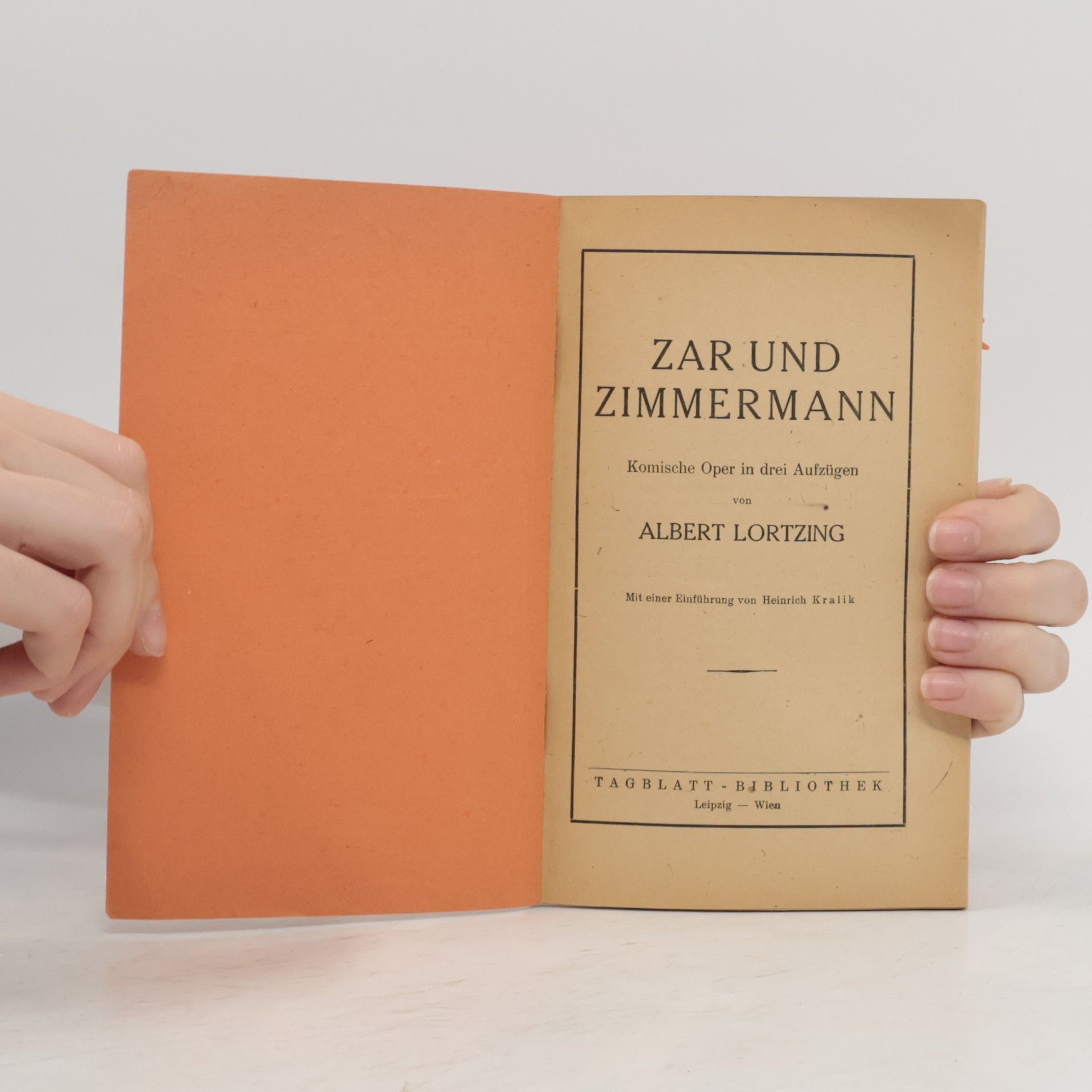 Albert Lortzing Zar und Zimmermann