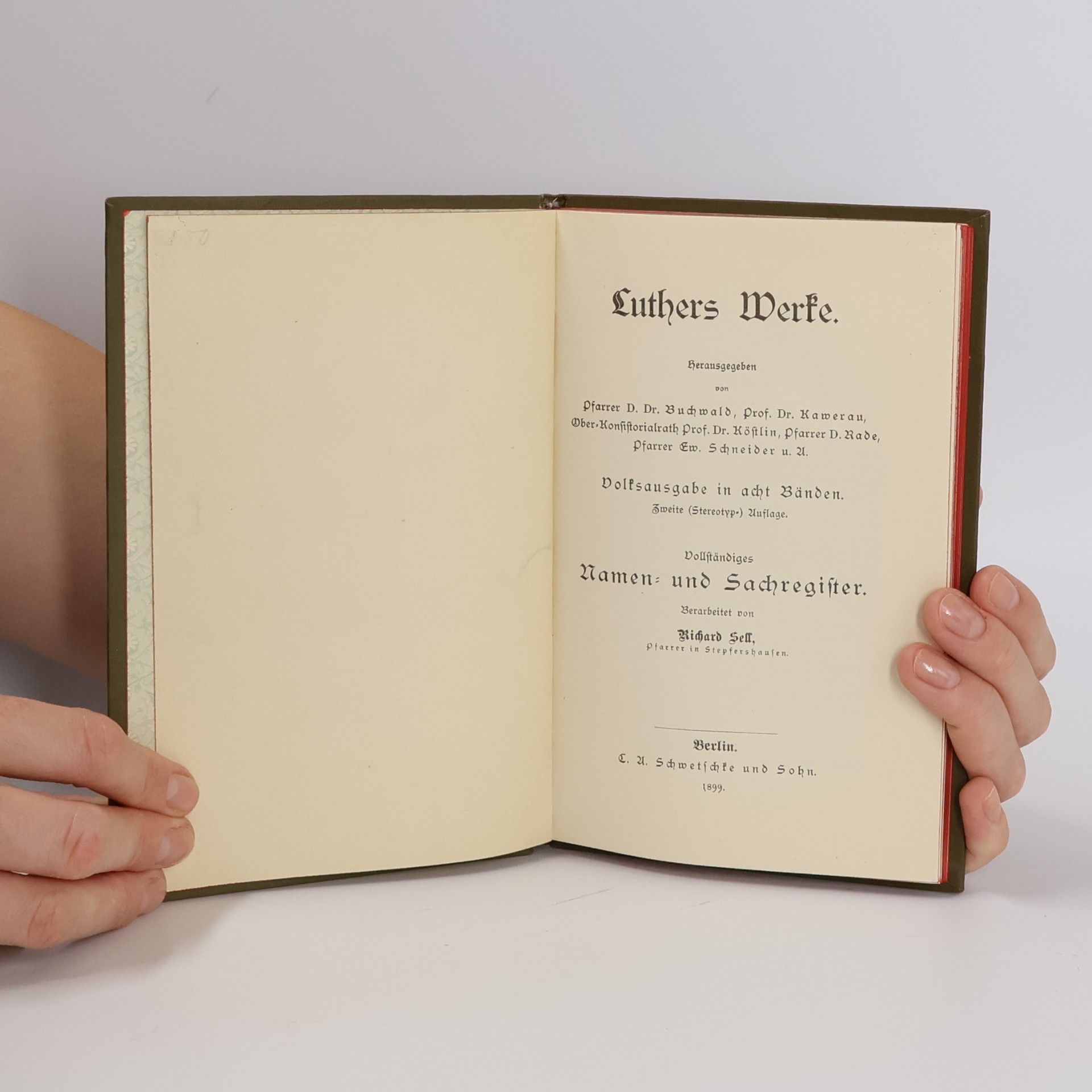Martin Luther Luthers Werke 1-8