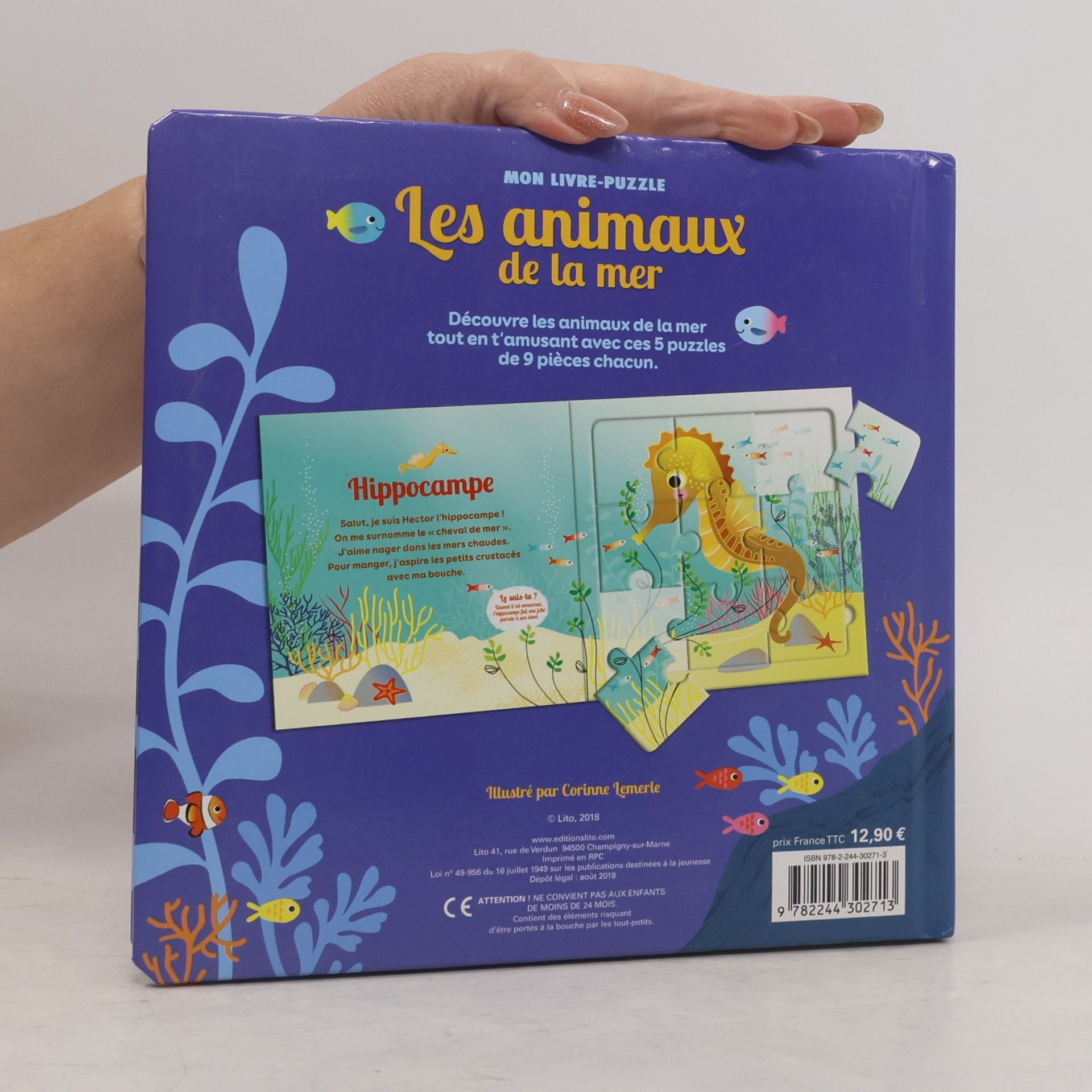 Corinne Lemerle Mon Livre-Puzzle: Les animaux de la mer