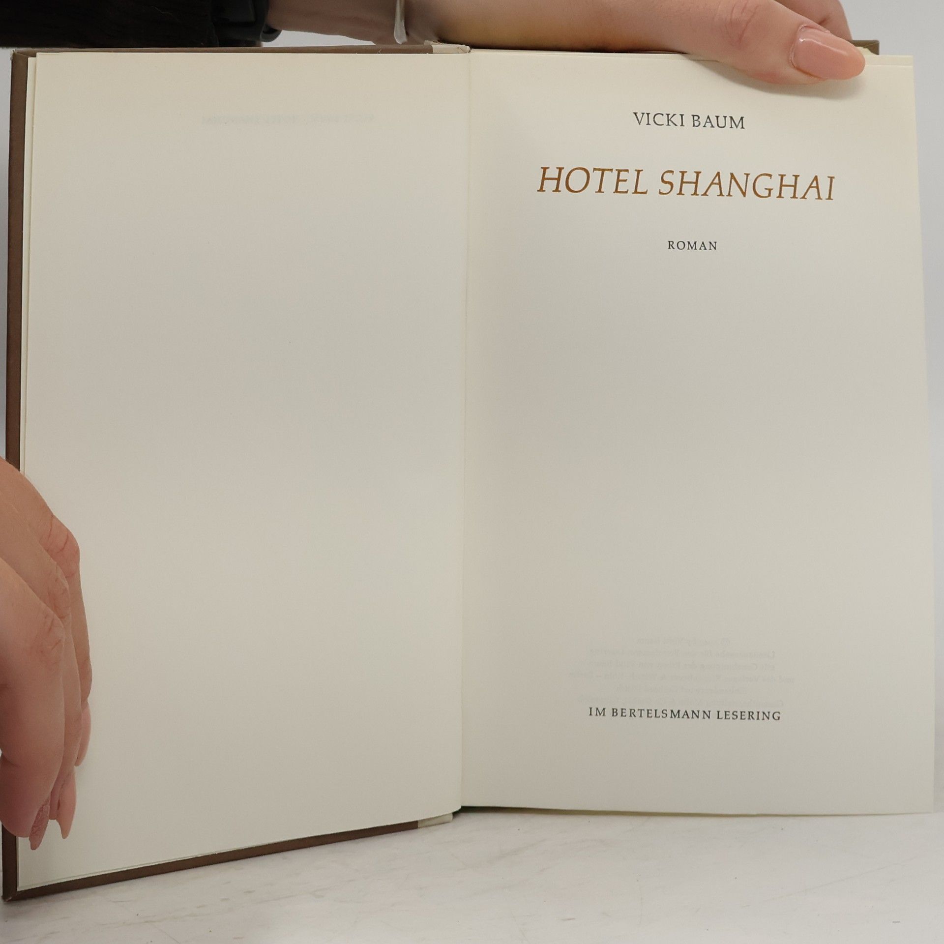 Vicki Baum Hotel Shanghai
