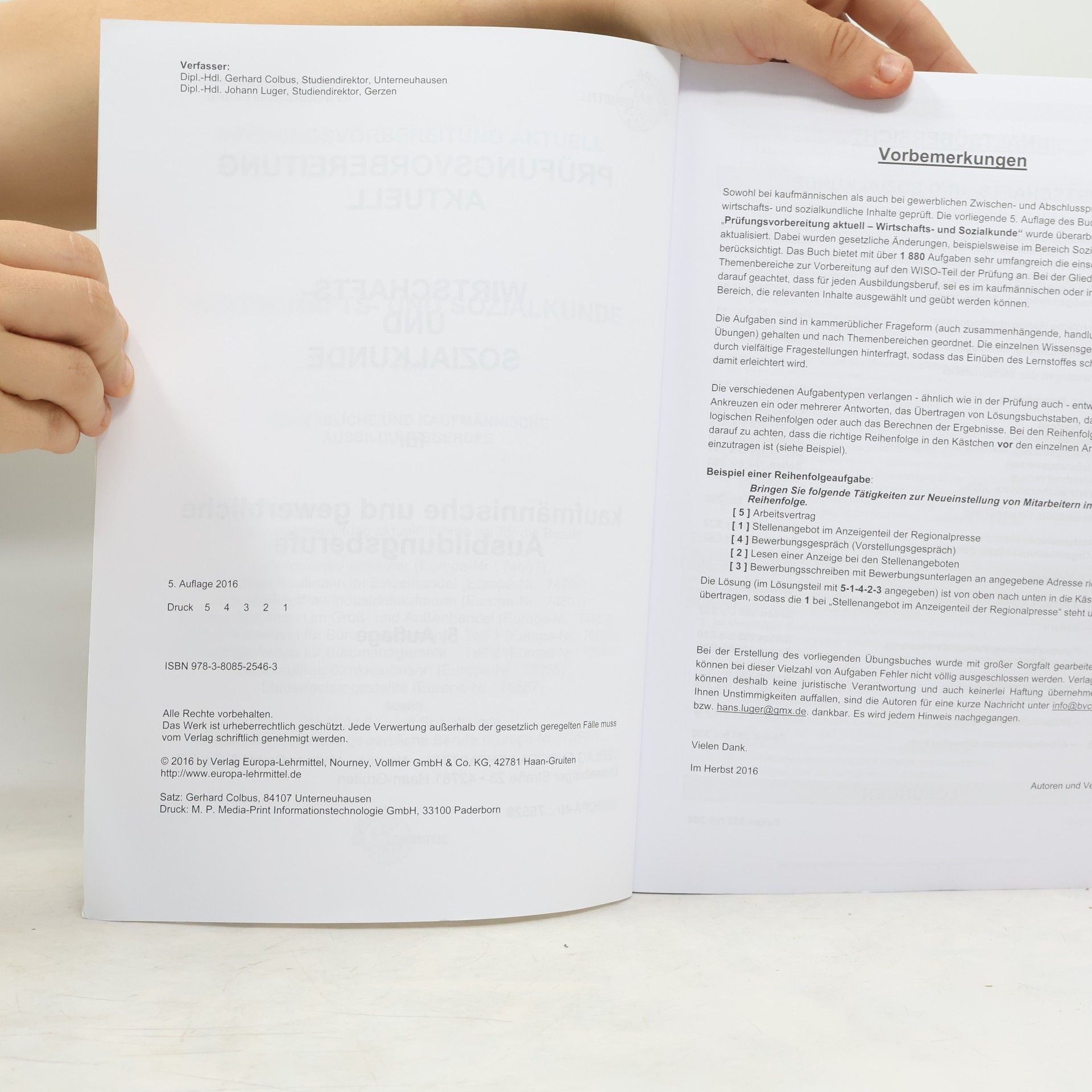 Gerhard Colbus Prüfungsvorbereitung aktuell Wirtschafts- und Sozialkunde für kaufmännische und gewerbliche Ausbildungsberufe - Gesamtpaket - 5. Auflage 2016/2017