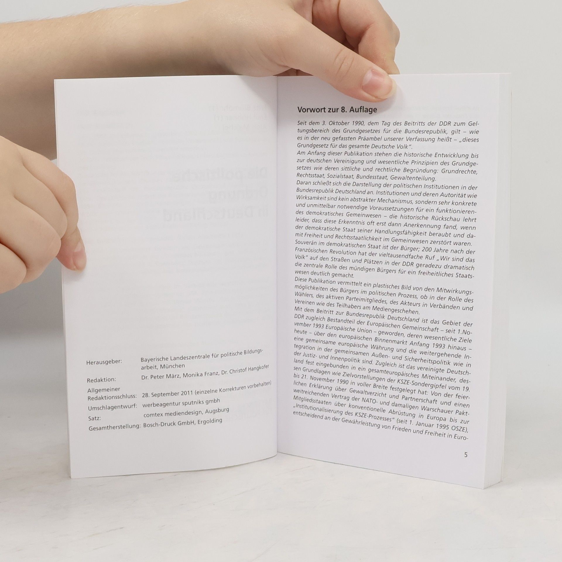 Autorenkollektiv Die politische Ordnung in Deutschland