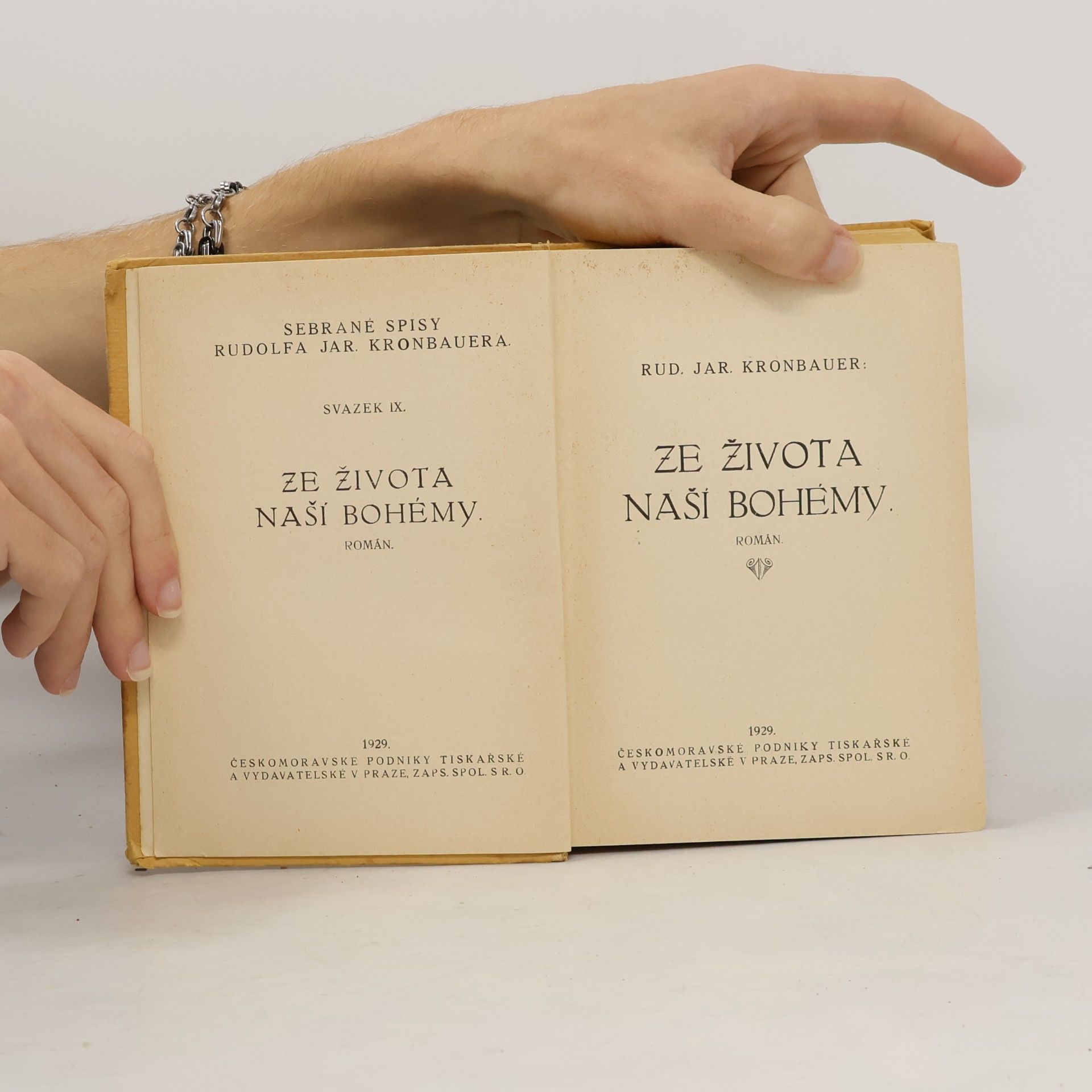 Rudolf Jaroslav Kronbauer Ze života naší bohémy