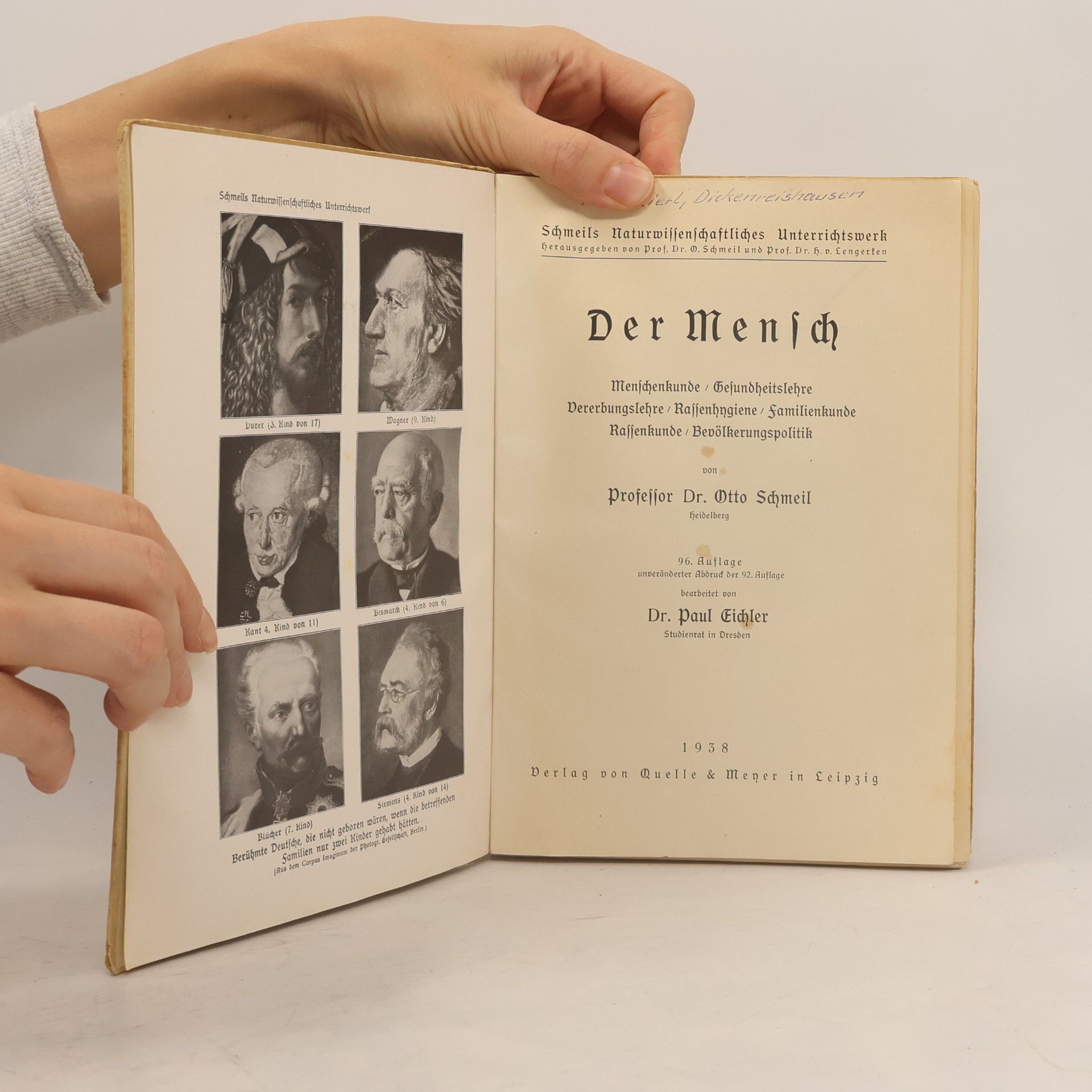 Otto Schmeil Der Mensch