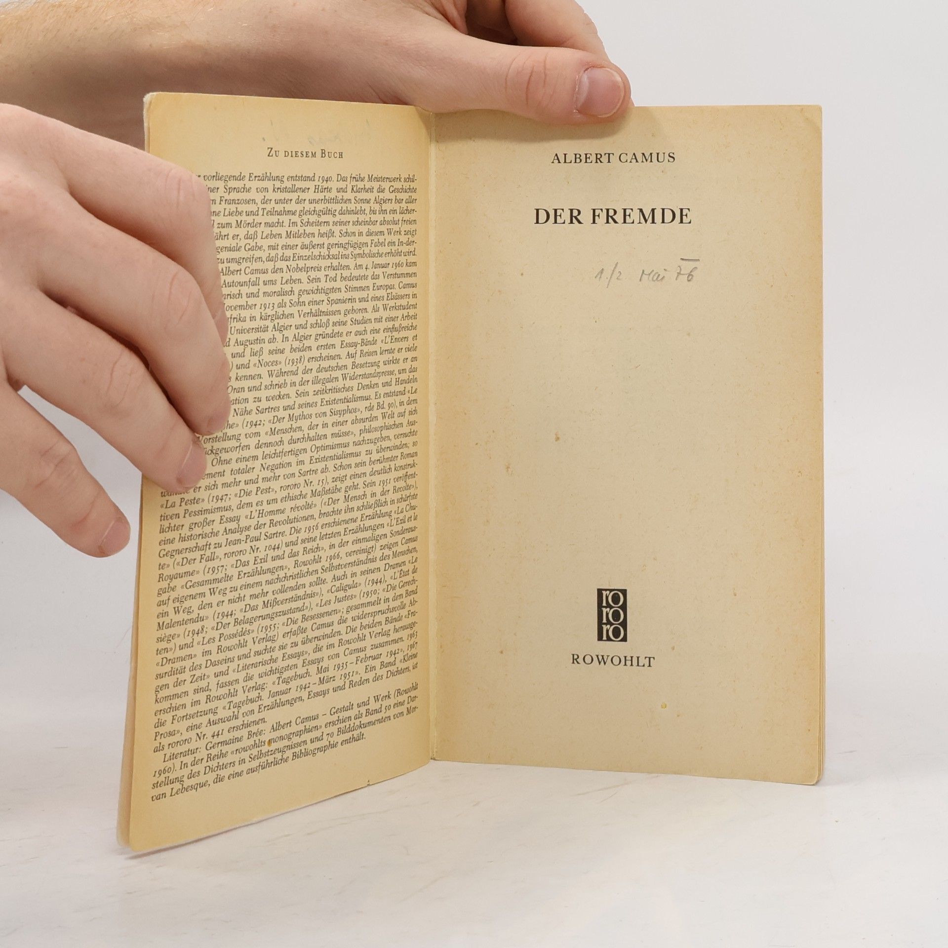 Albert Camus Der Fremde