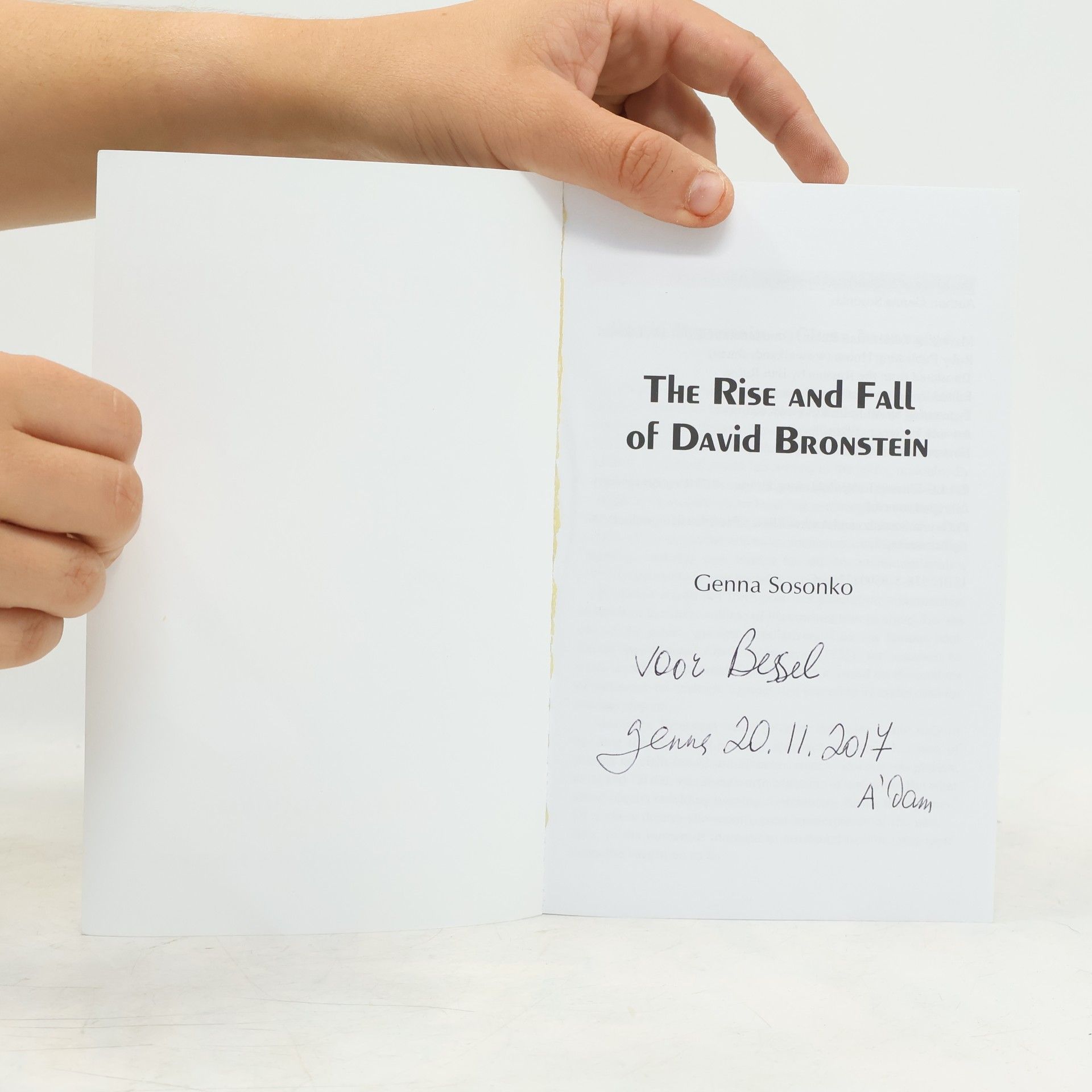 Genna Sosonko The Rise and Fall of David Bronstein
