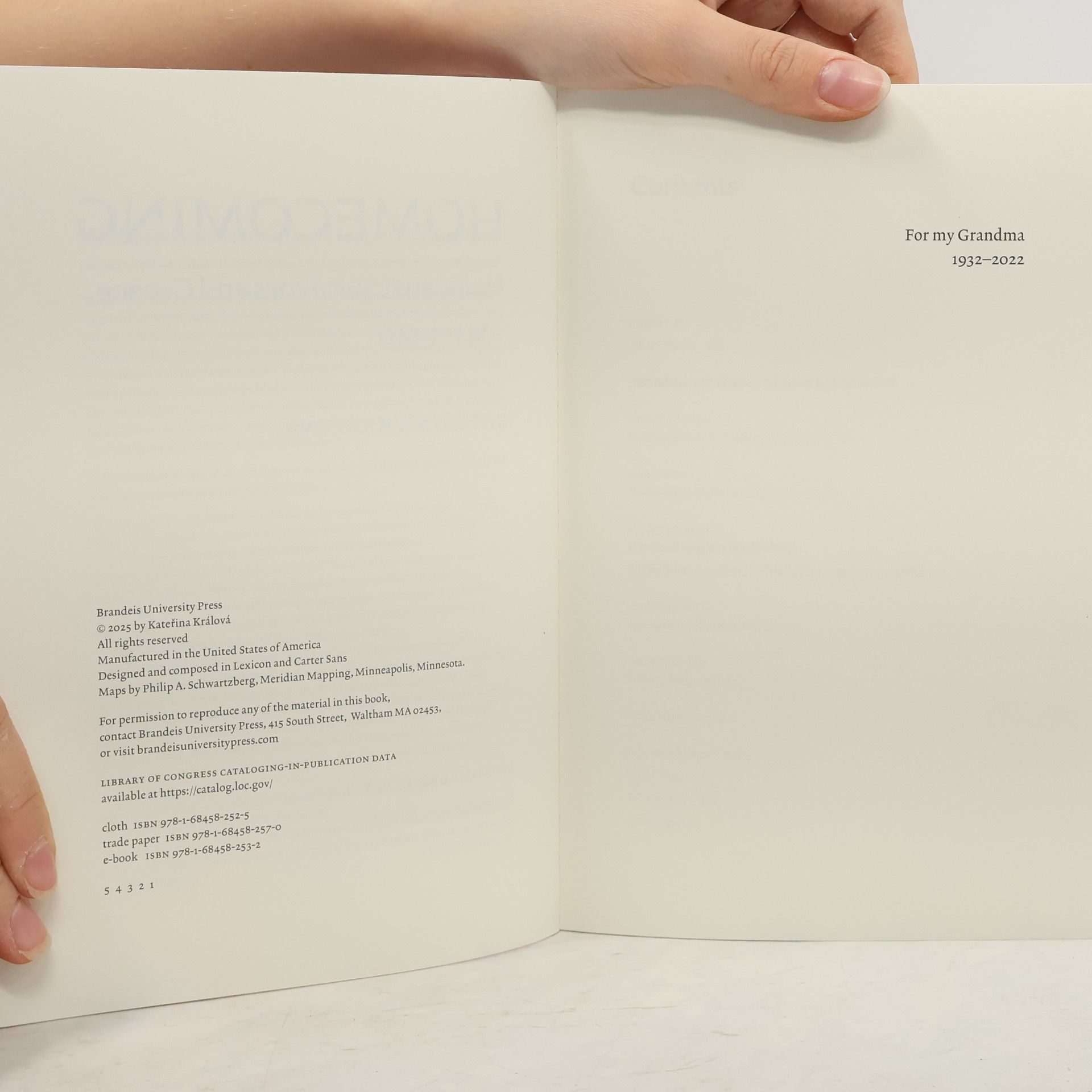 Kateřina Králová The Tauber Institute Series for the Study of European Jewry: Homecoming