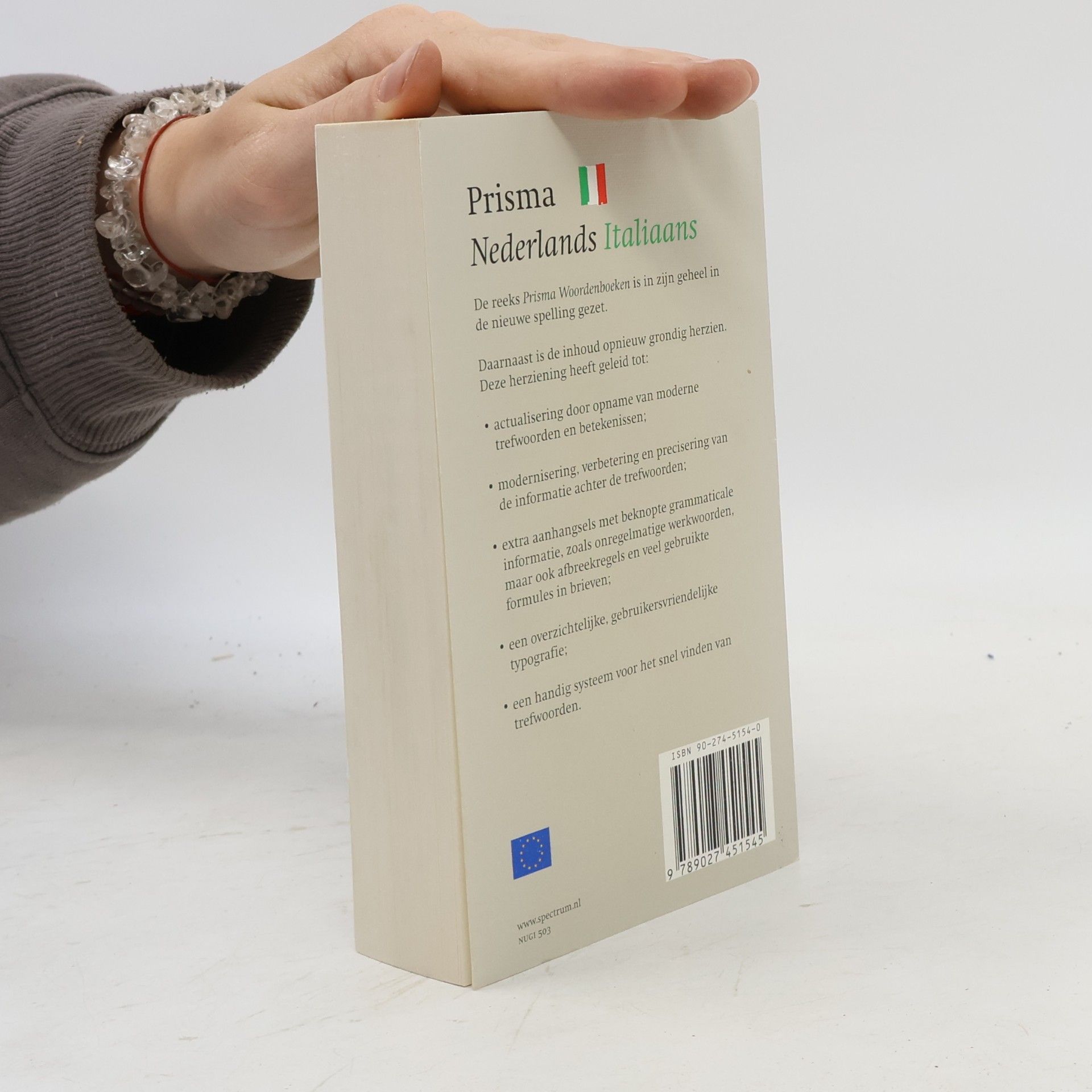 G. Visser-Boezaardt Prisma: Nederlands-Italiaans woordenboek - In de nieuwe spelling!