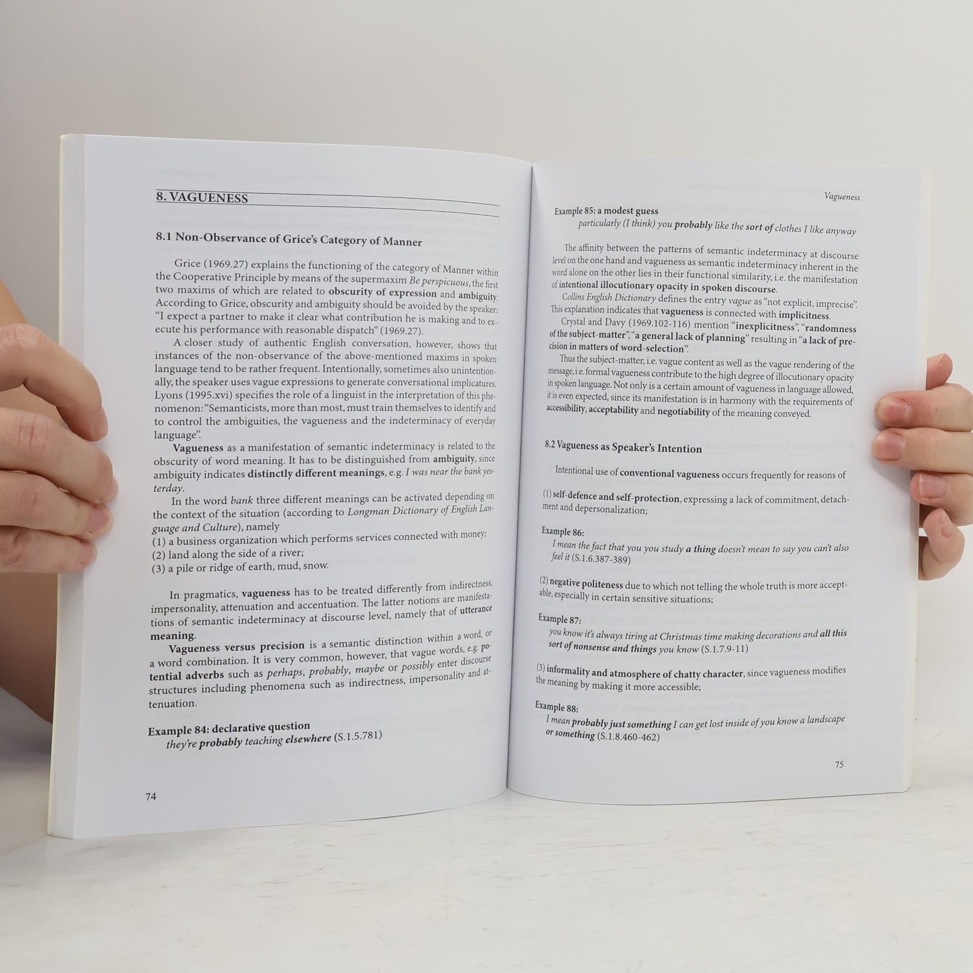 Ludmila Urbanová On Expressing Meaning in English Conversation: Semantic Indeterminacy
