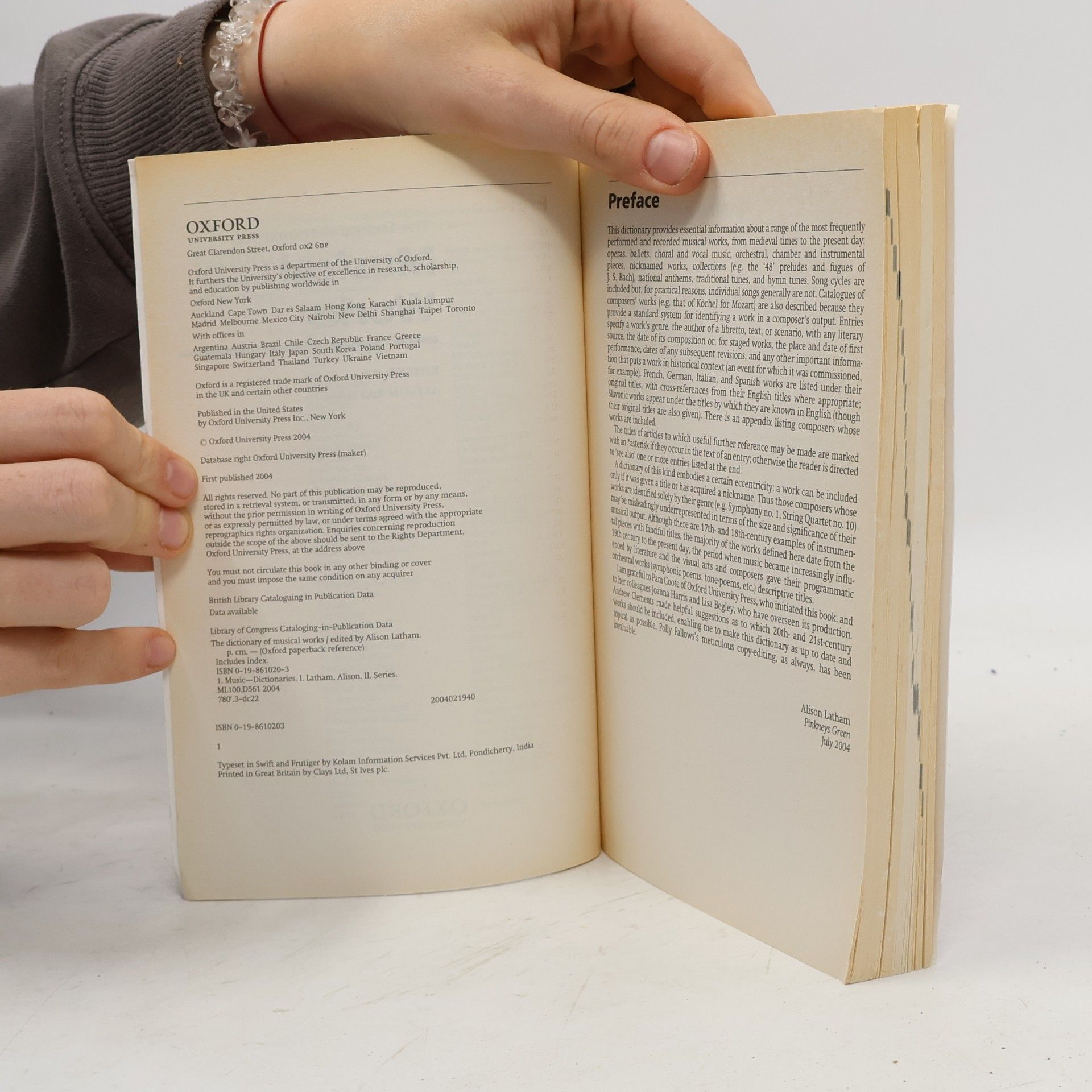 Alison Latham The Oxford Dictionary of Musical Works