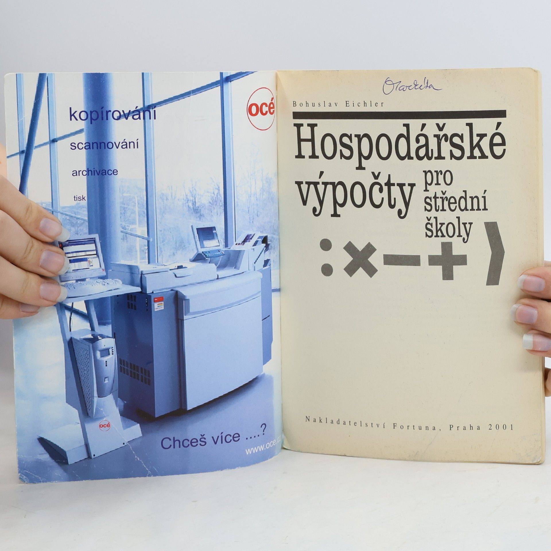Bohuslav Eichler Hospodářské výpočty pro střední školy