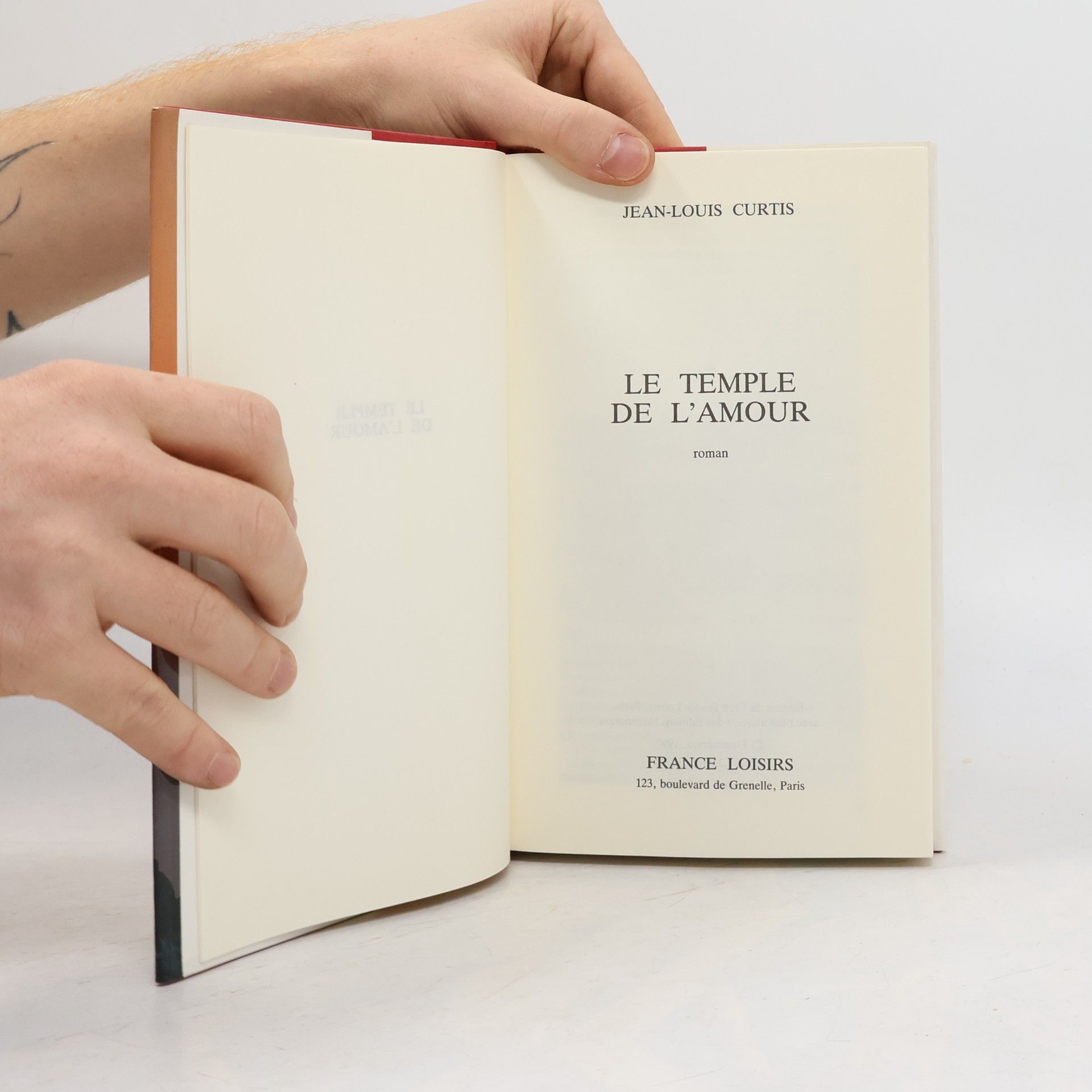 Jean Louis Curtis Le temple de l'amour