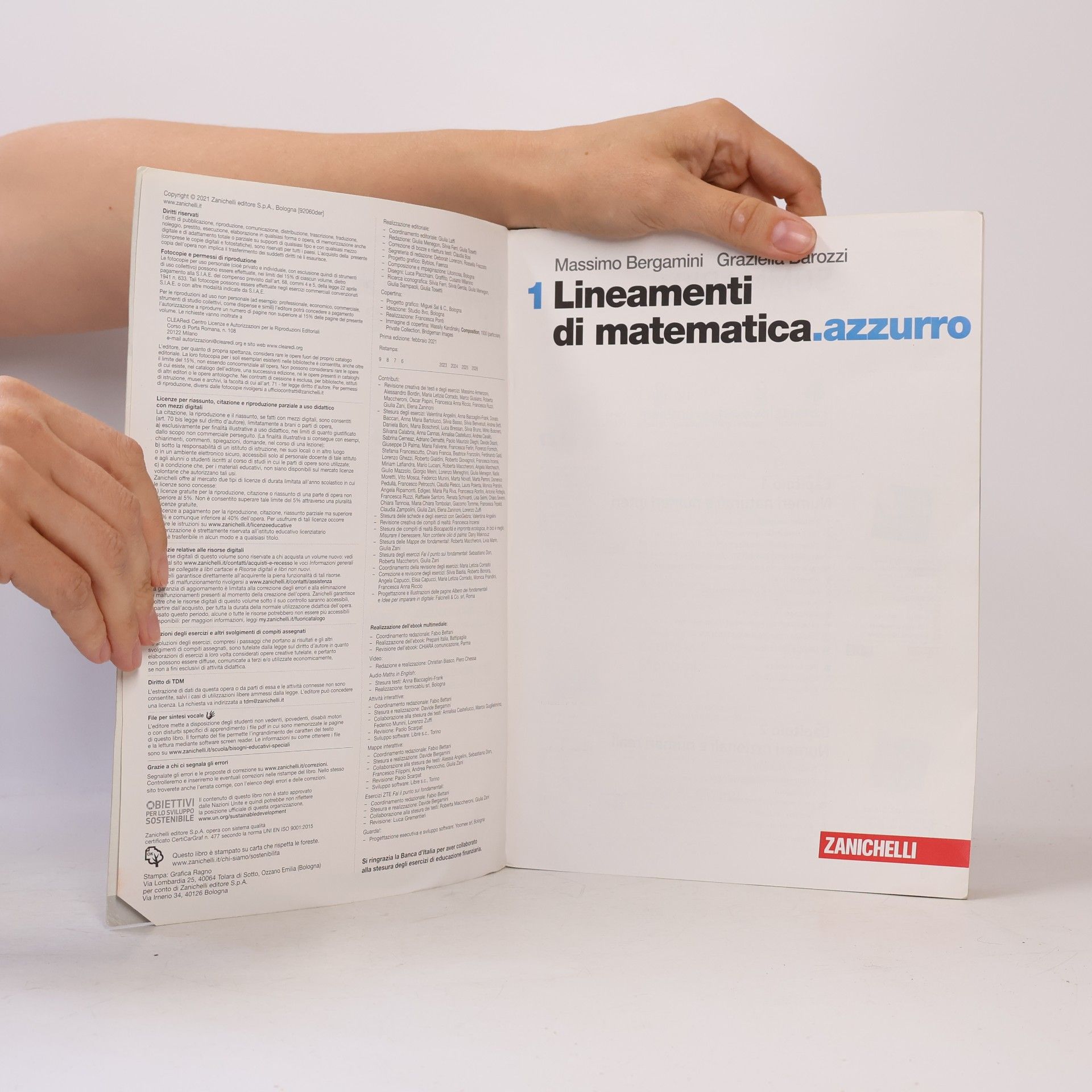 Massimo Bergamini Lineamenti di matematica