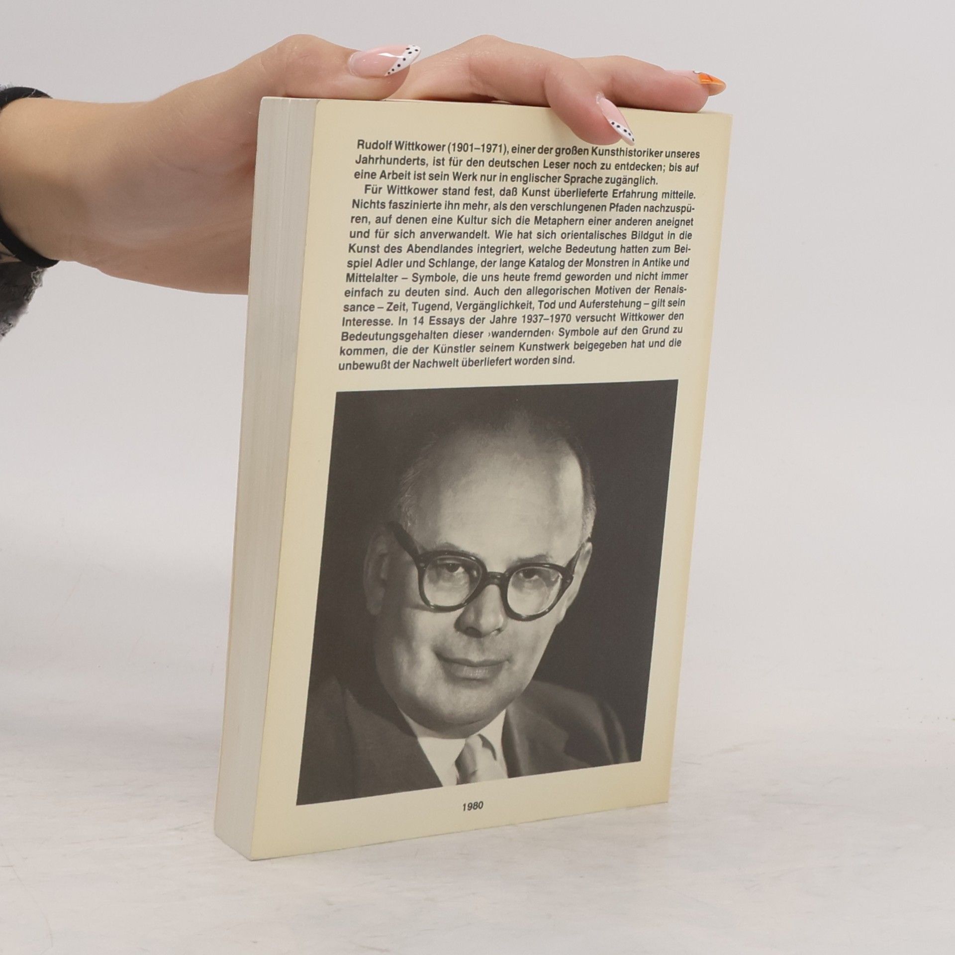 Rudolf Wittkower Allegorie und der Wandel der Symbole in Antike und Renaissance