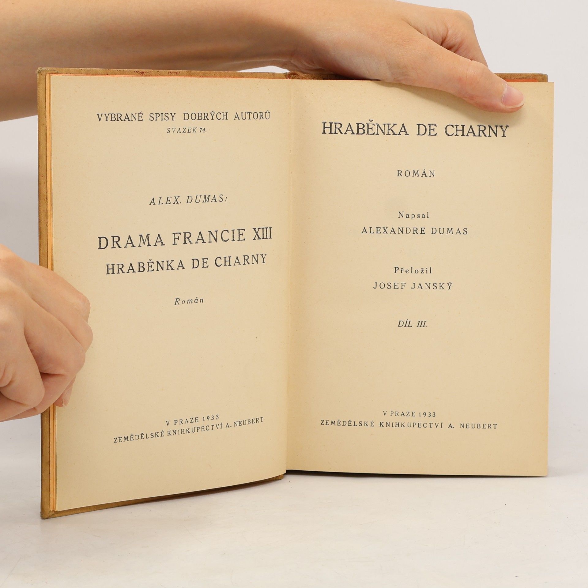 Alexandre Dumas Hraběnka de Charny III.