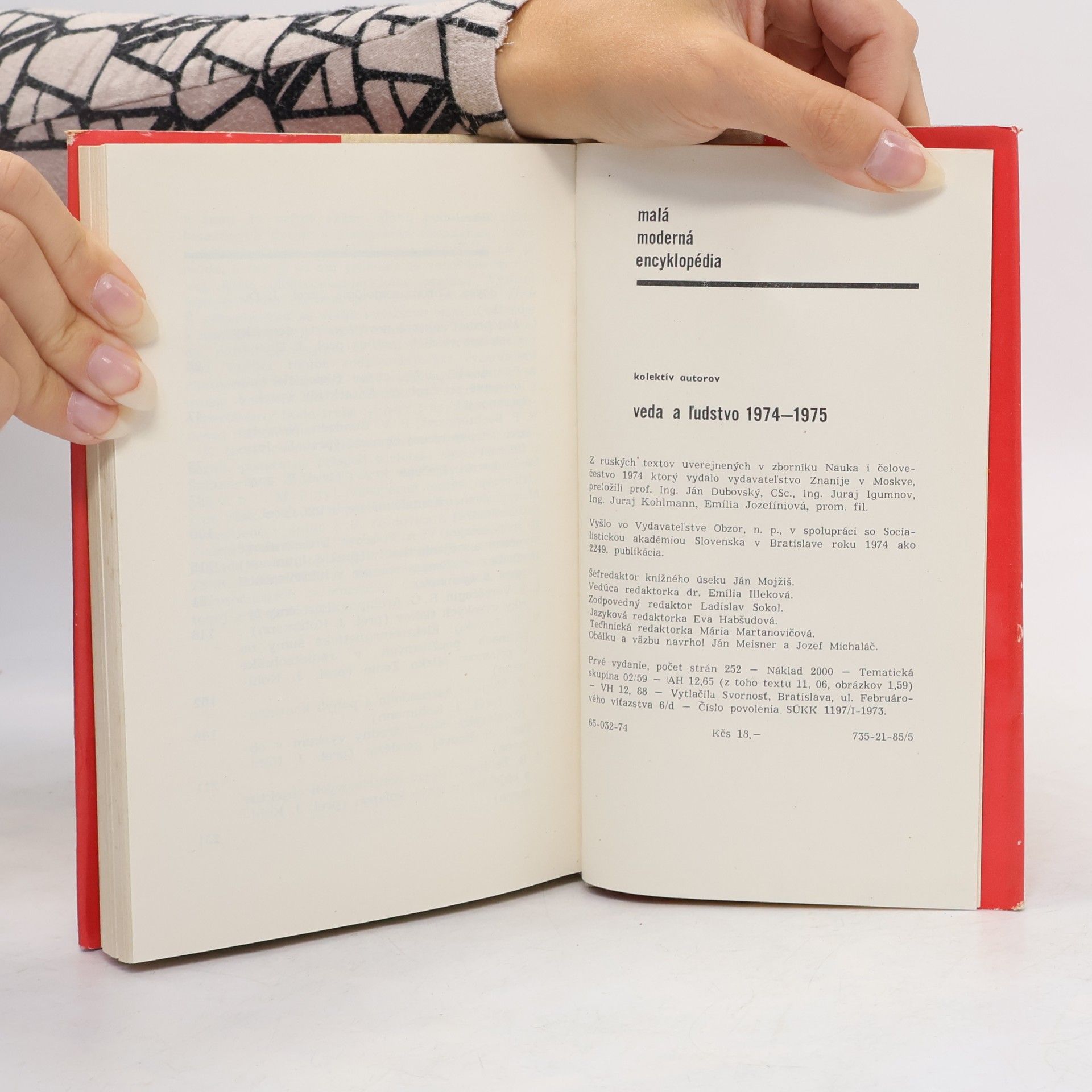 Autorenkollektiv Veda a ľudstvo 1974-1975