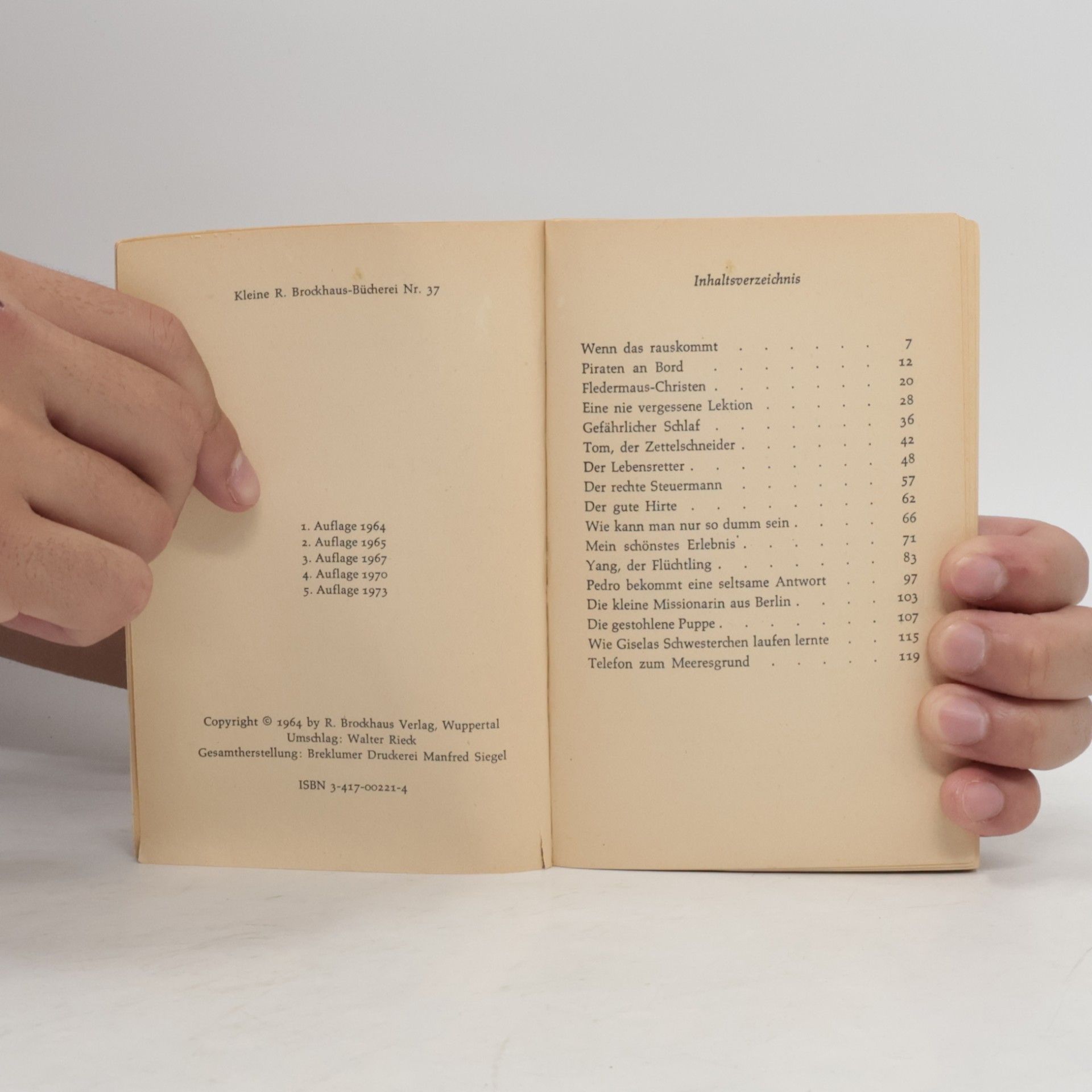 Wolfgang Heiner Kleine R. Brockhaus-Bücherei - 37: Tom, der Zettelschneider und andere Geschichten