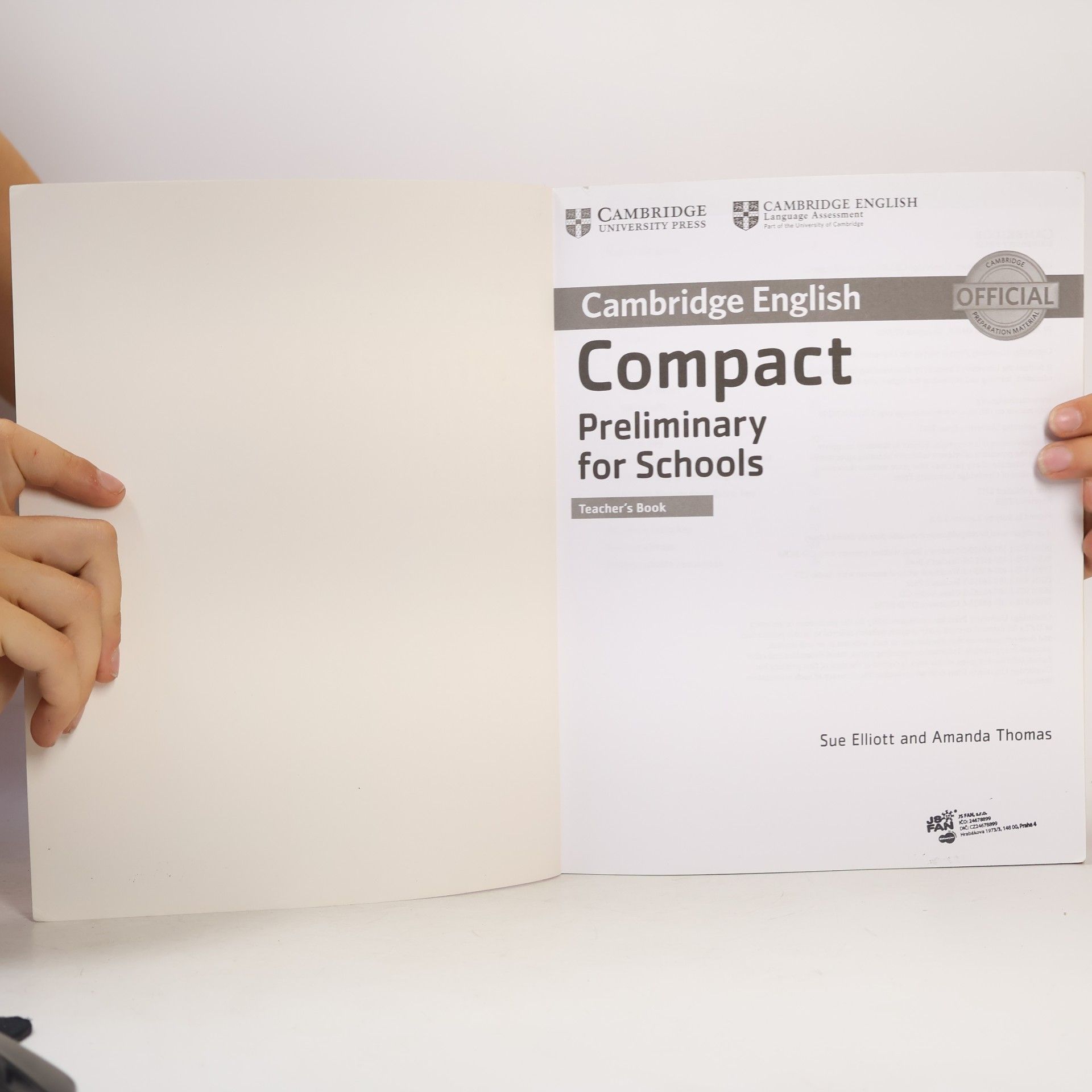 Sue Elliott Compact Preliminary for Schools Teachers Book - B1 English Profile