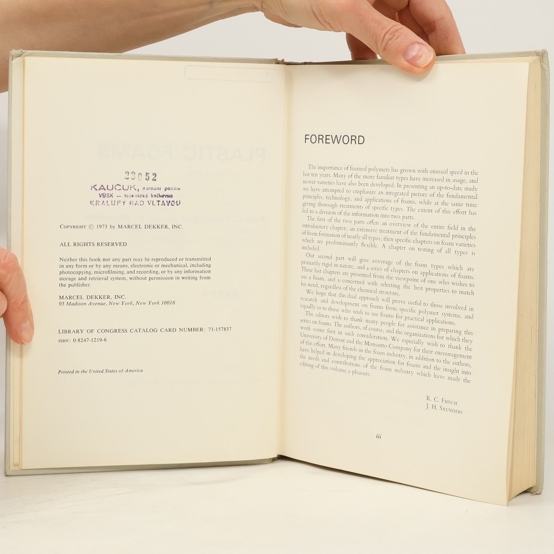 Autorenkollektiv Monographs on Plastics - 1: Plastic Foams. Part II