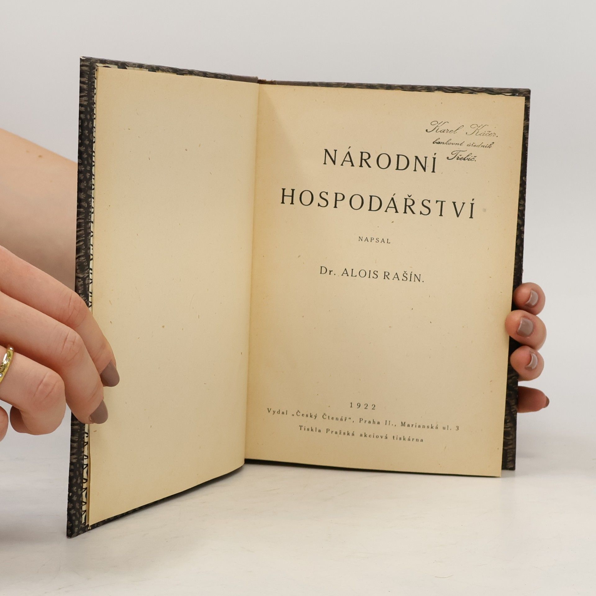 Alois Rašín Národní hospodářství