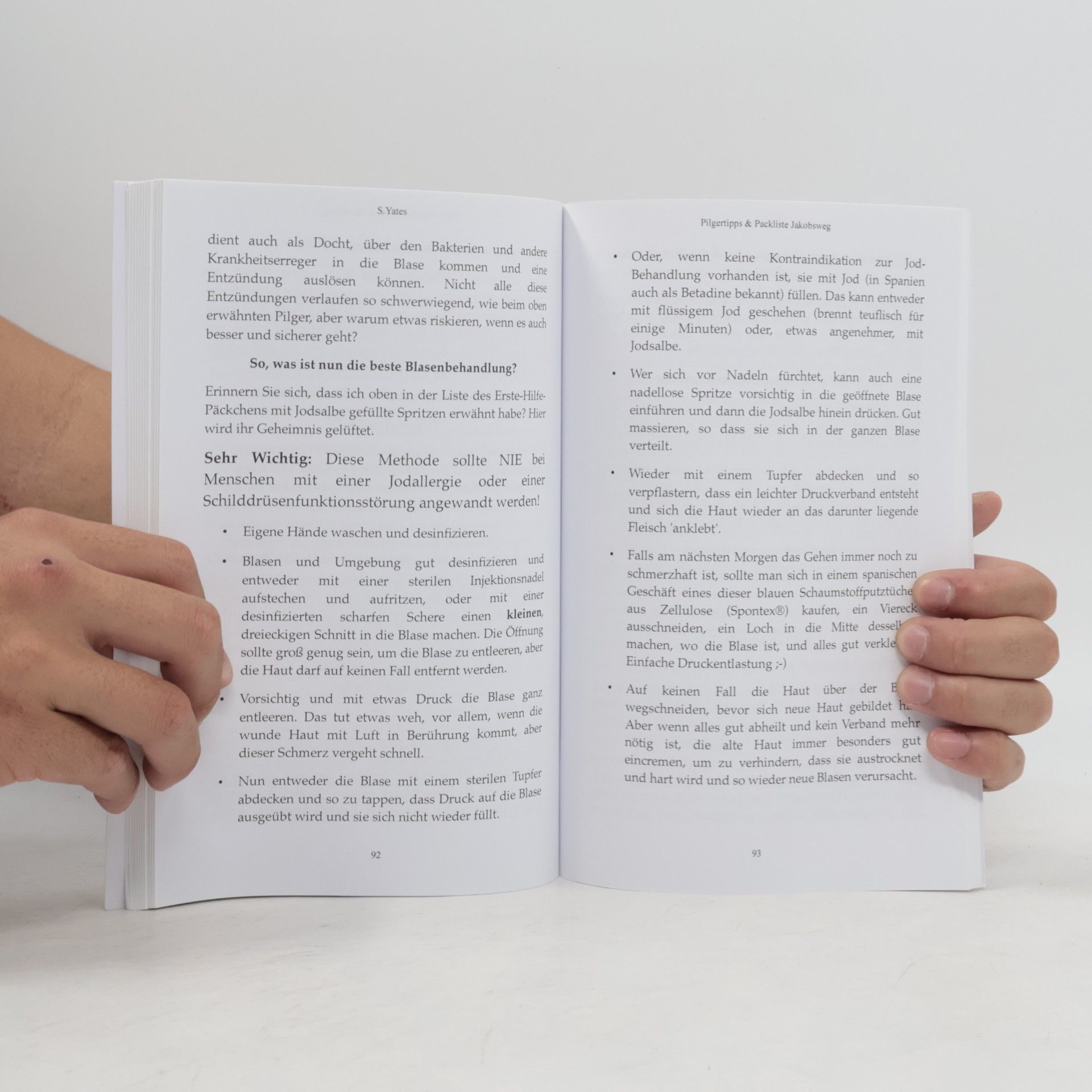 S. Yates Pilgertipps and Packliste Jakobsweg