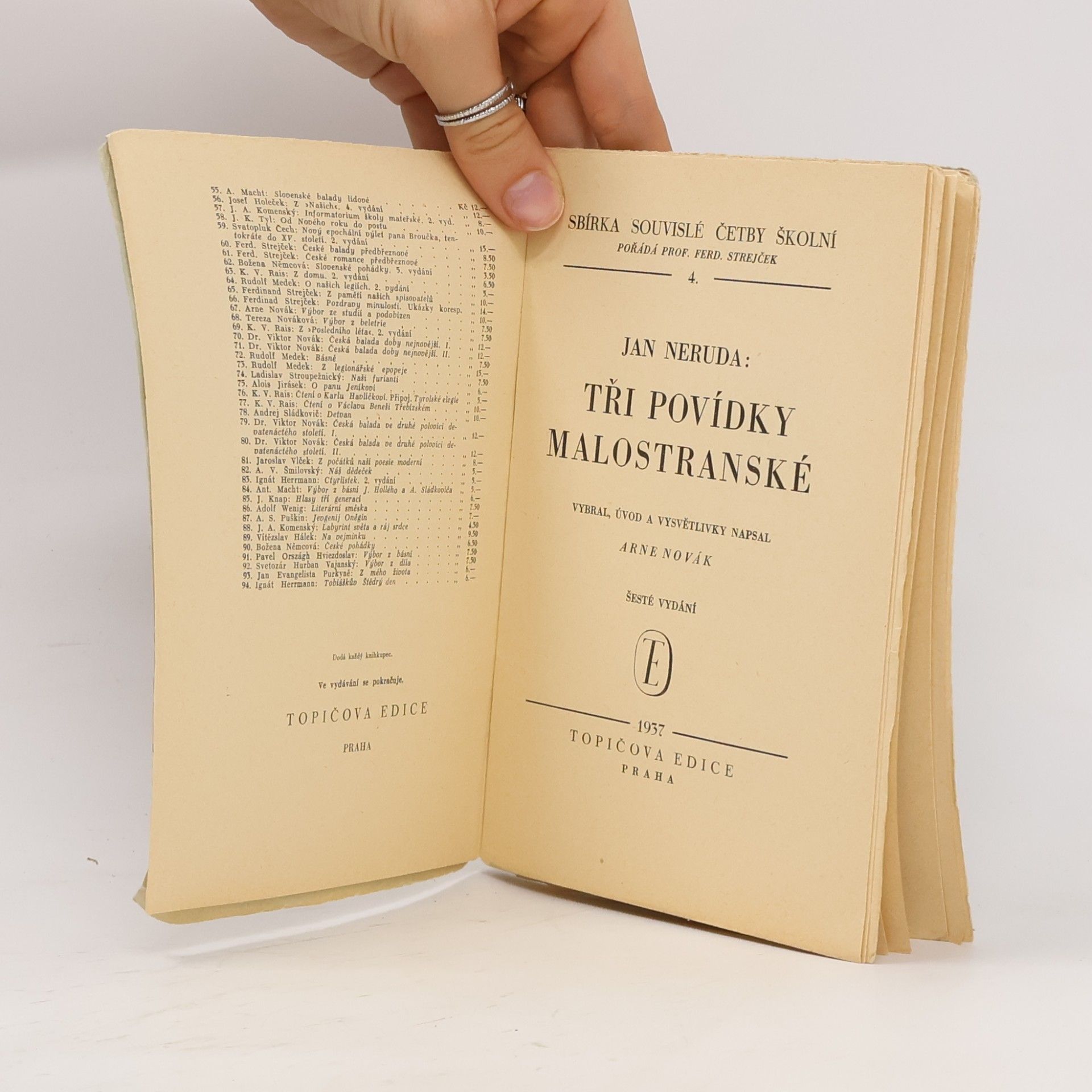 Jan Neruda Tři povídky malostranské