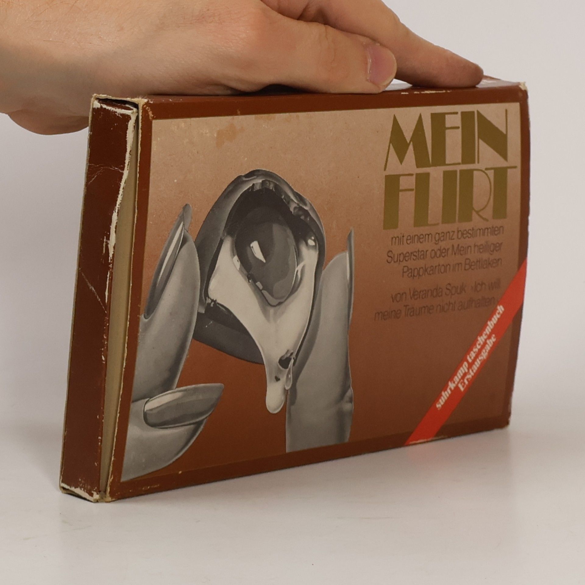 Suhrkamp Taschenbuch: Mein Flirt mit einem ganz bestimmten Superstar oder Der heilige Pappkarton im Bettlaken. - Erstausgabe