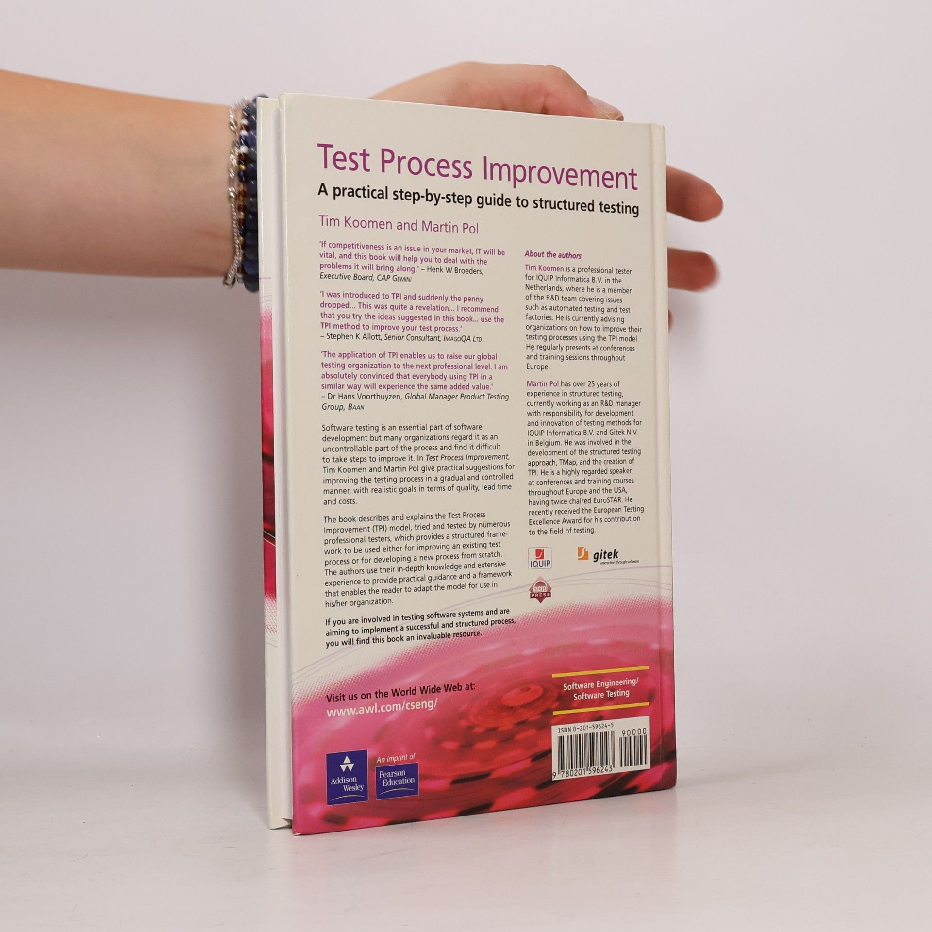 Tim Koomen Test process improvement : a practical step-by-step guide to structured testing