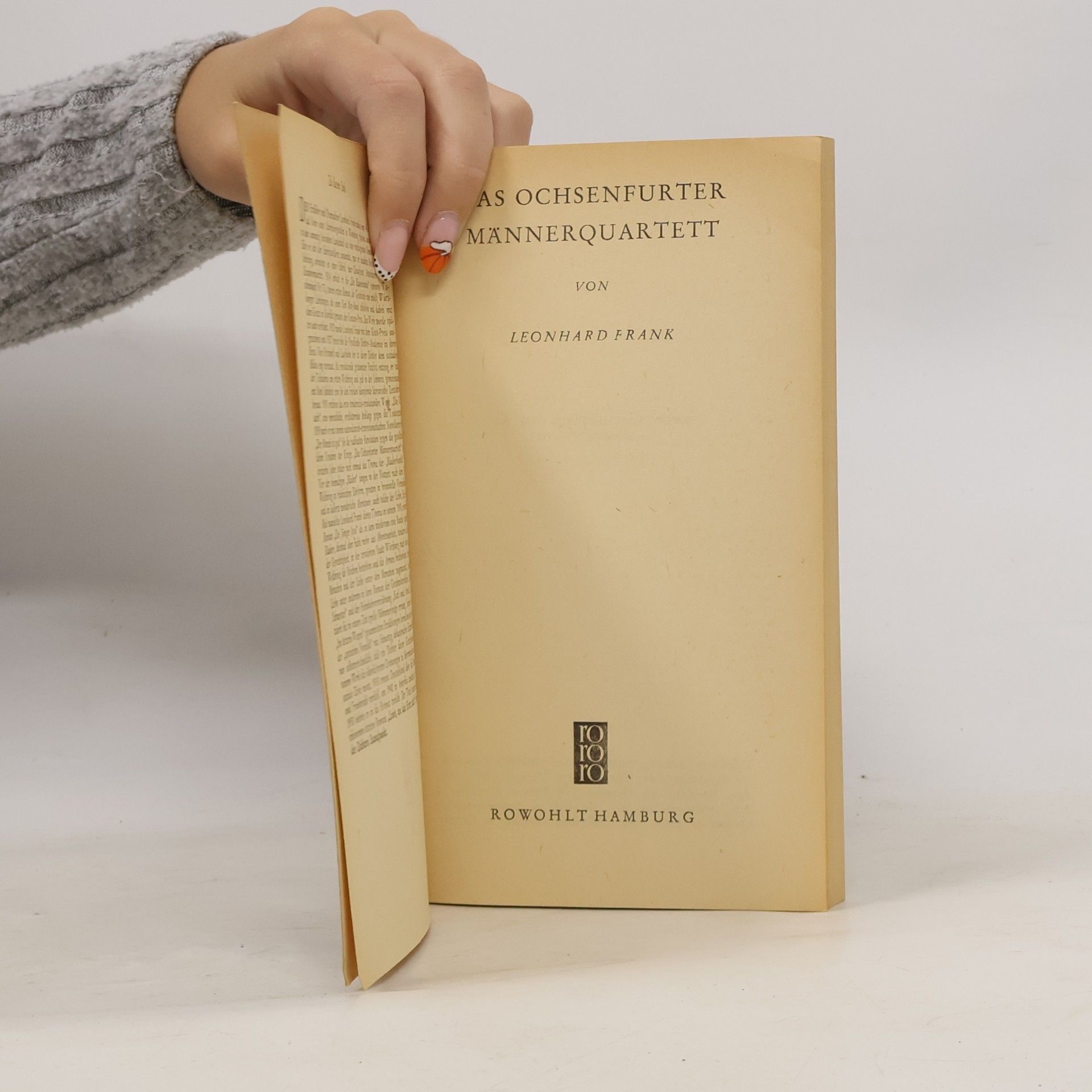 Leonhard Frank Das Ochsenfurter Männerquartett