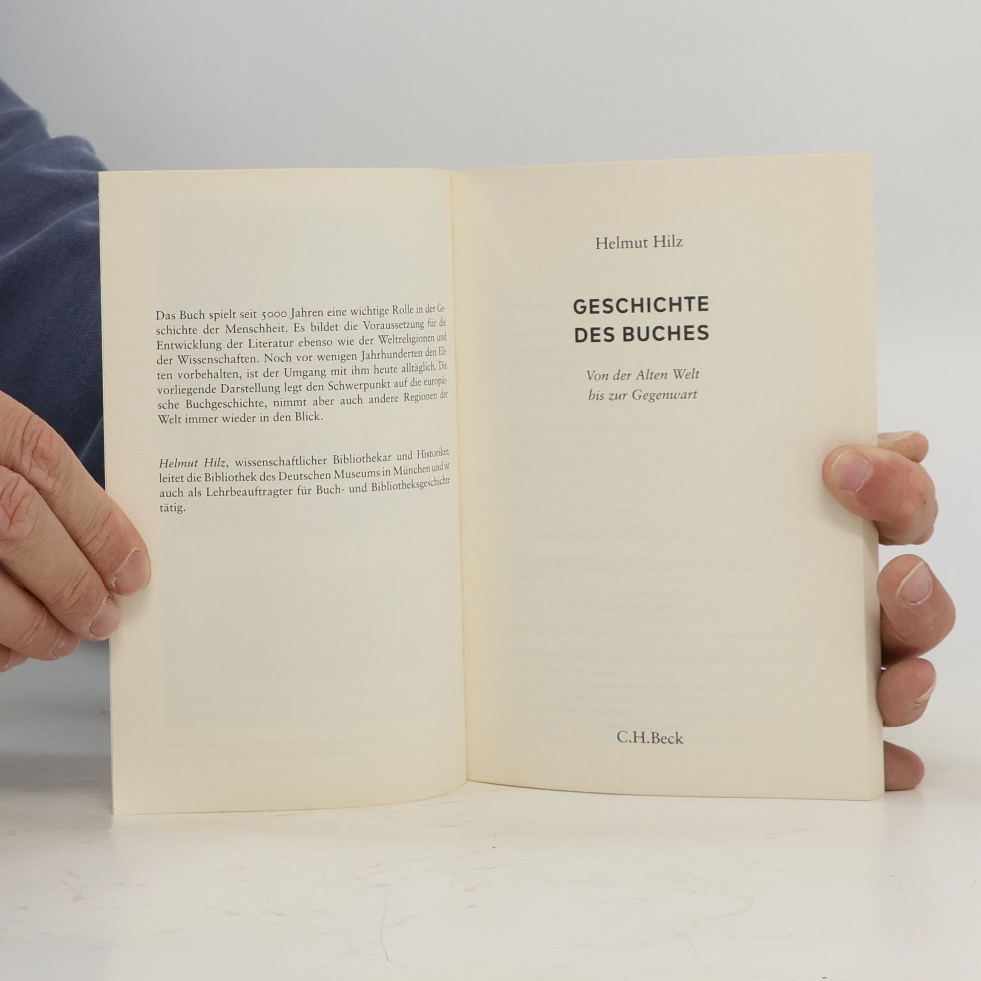 Helmut Hilz Geschichte des Buches
