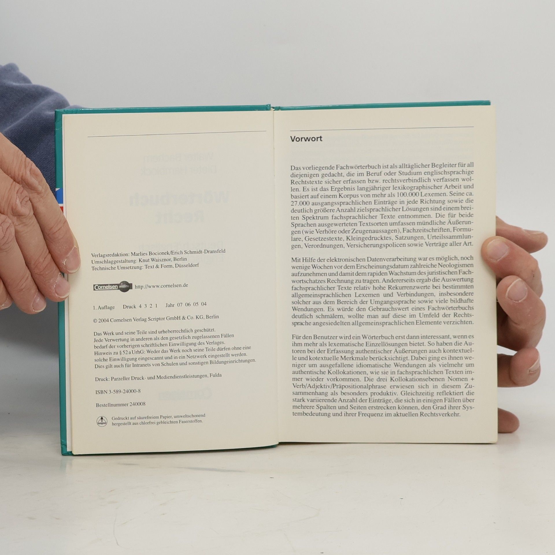 Walter Bachem Wörterbuch Recht