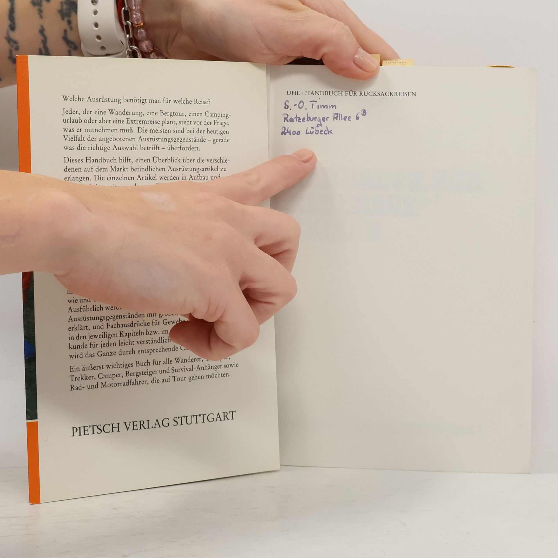 Wolfgang Uhl Handbuch für Rucksackreisen