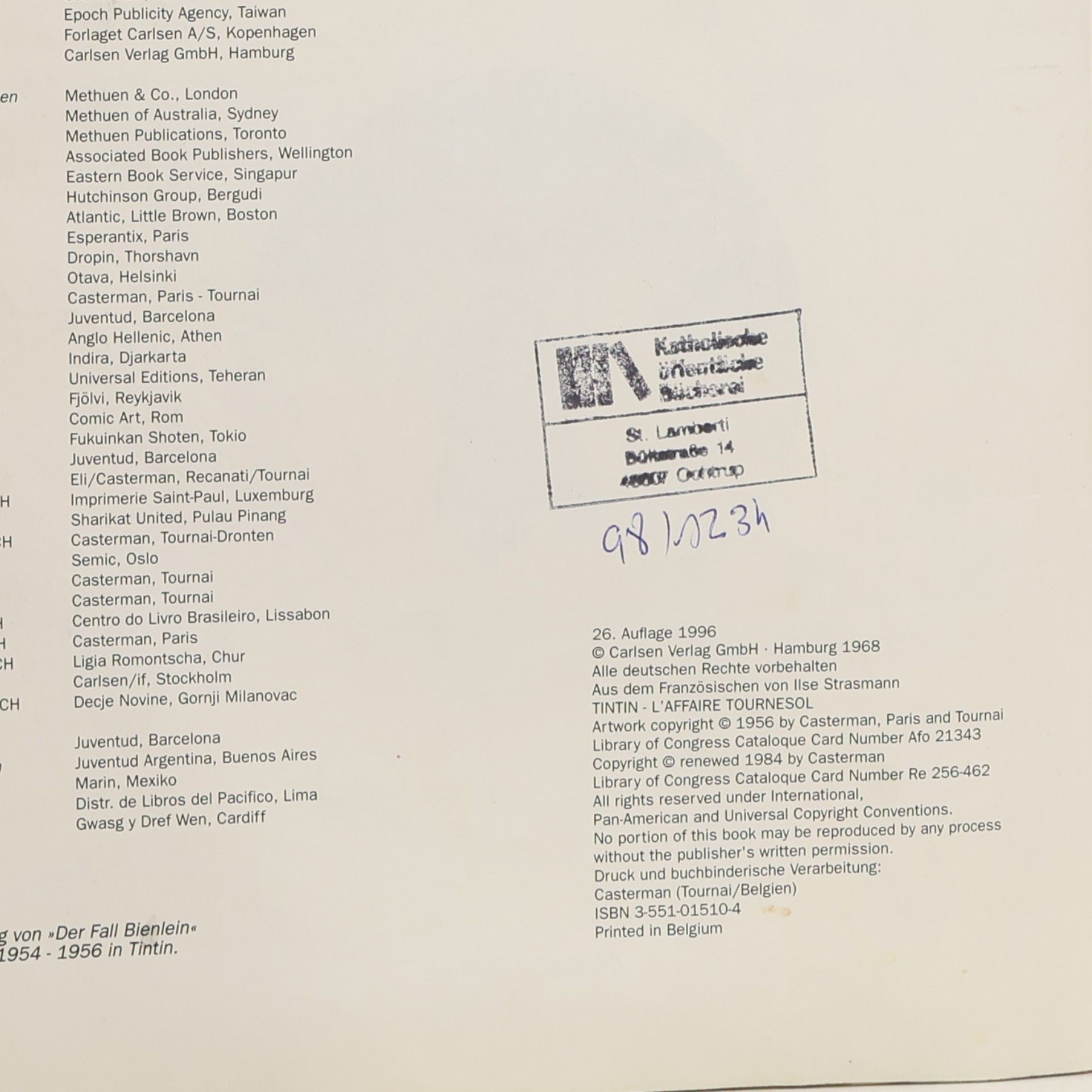 Hergé Tim und Struppi. Der Fall Bienlein