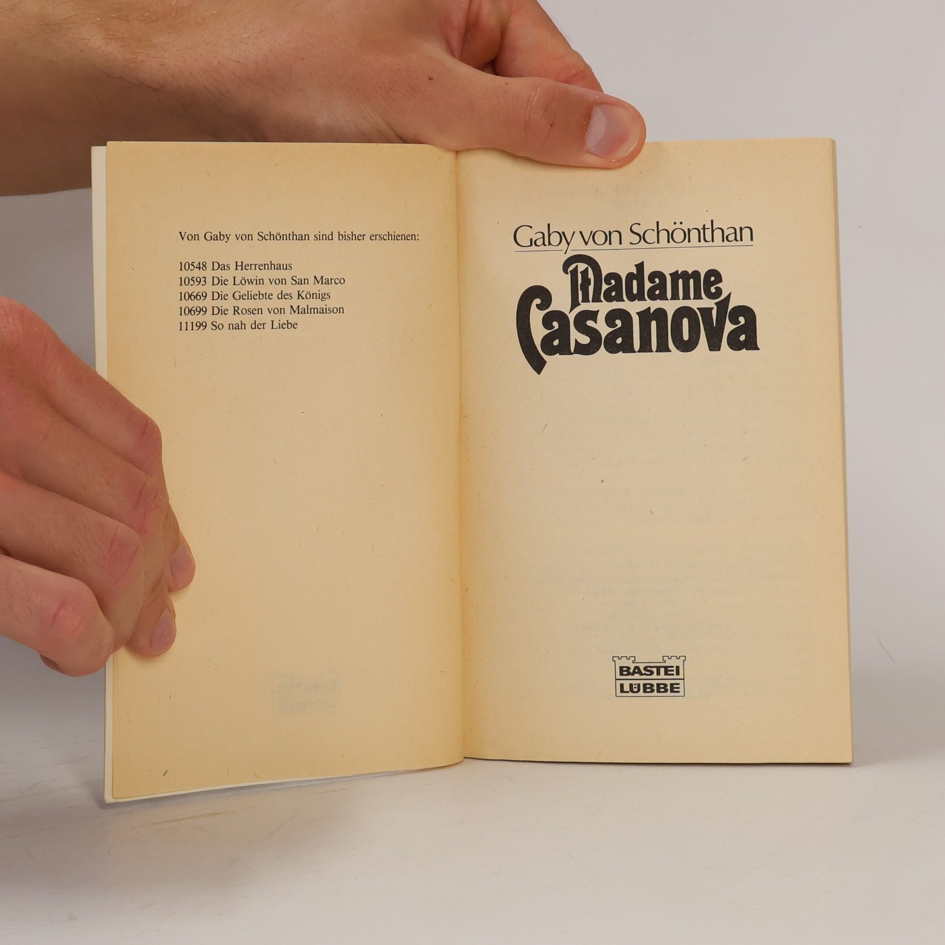 Gaby von Schönthan Madame Casanova