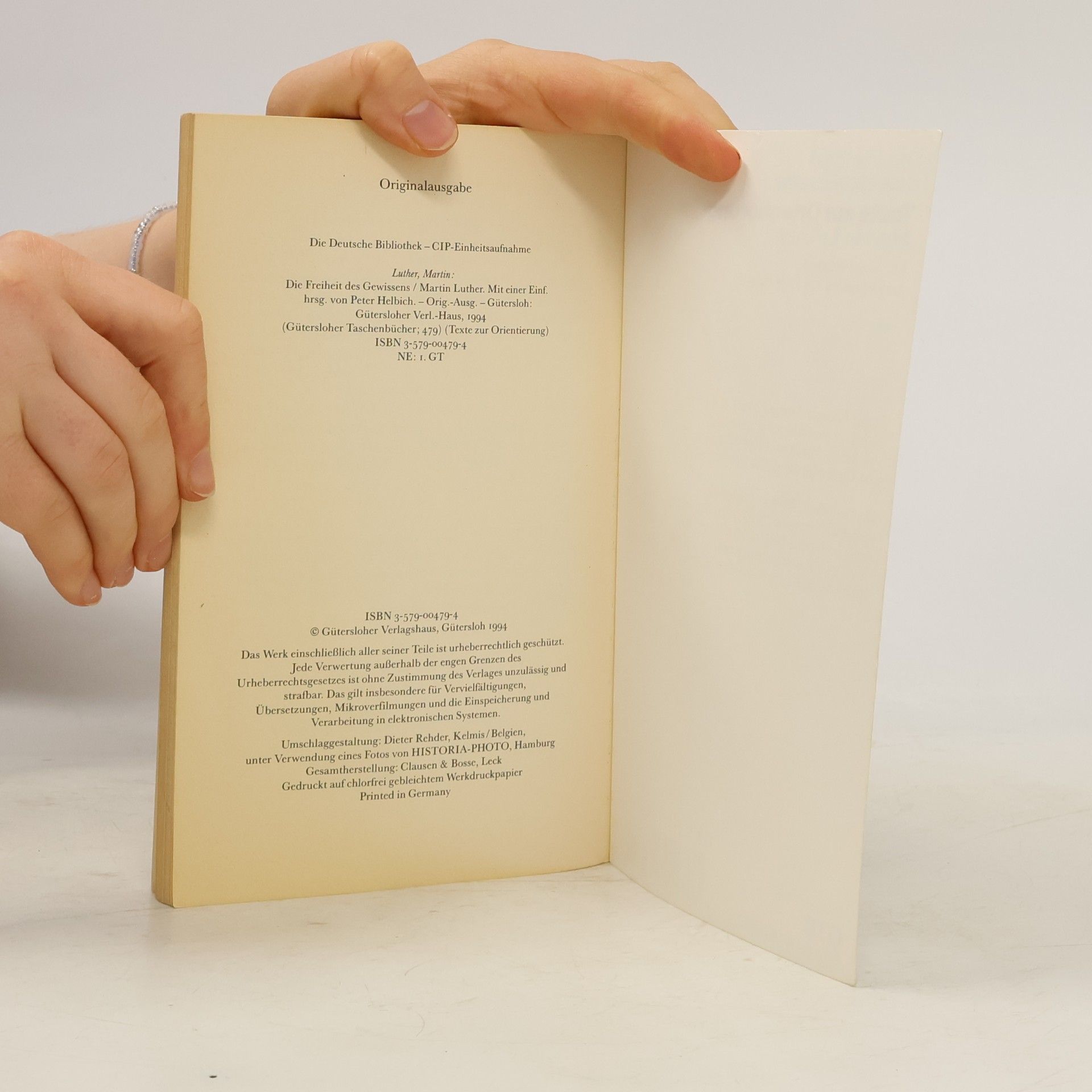 Martin Luther Die Freiheit des Gewissens. Texte zur Orientierung.